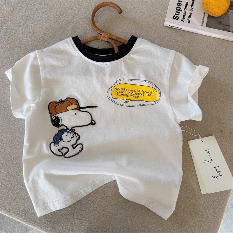 (A72) Áo thun họa tiết dễ thương cổ viền đen_thumbnail_0