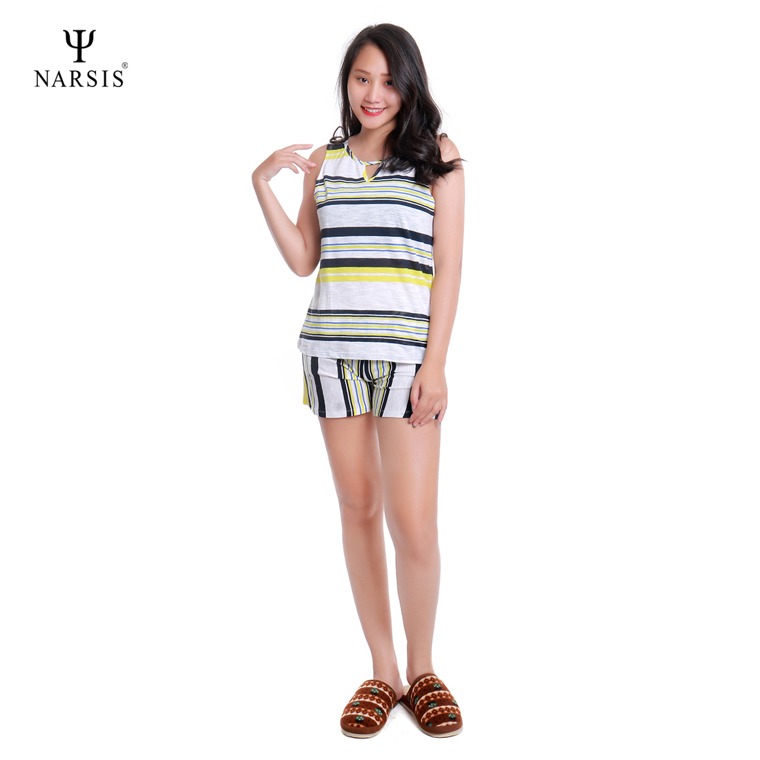 BỘ HÈ NỮ M8084 NARSIS CHẤT LIỆU THOÁNG MÁT, DỄ CHỊU, THOẢI MÁI CẢ NGÀY, DỄ VẬN ĐỘNG_thumbnail_2