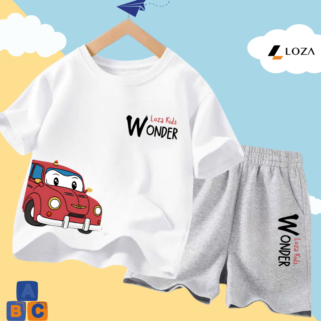 Bộ đồ bé trai in hình 'ô tô Wonder'  - Loza Kids SB295_thumbnail_3