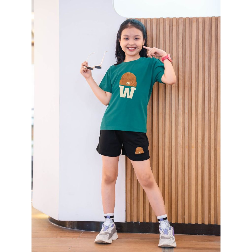 Bộ đồ bé gái in hình 'mũ W' - Loza Kids SB02_thumbnail_1