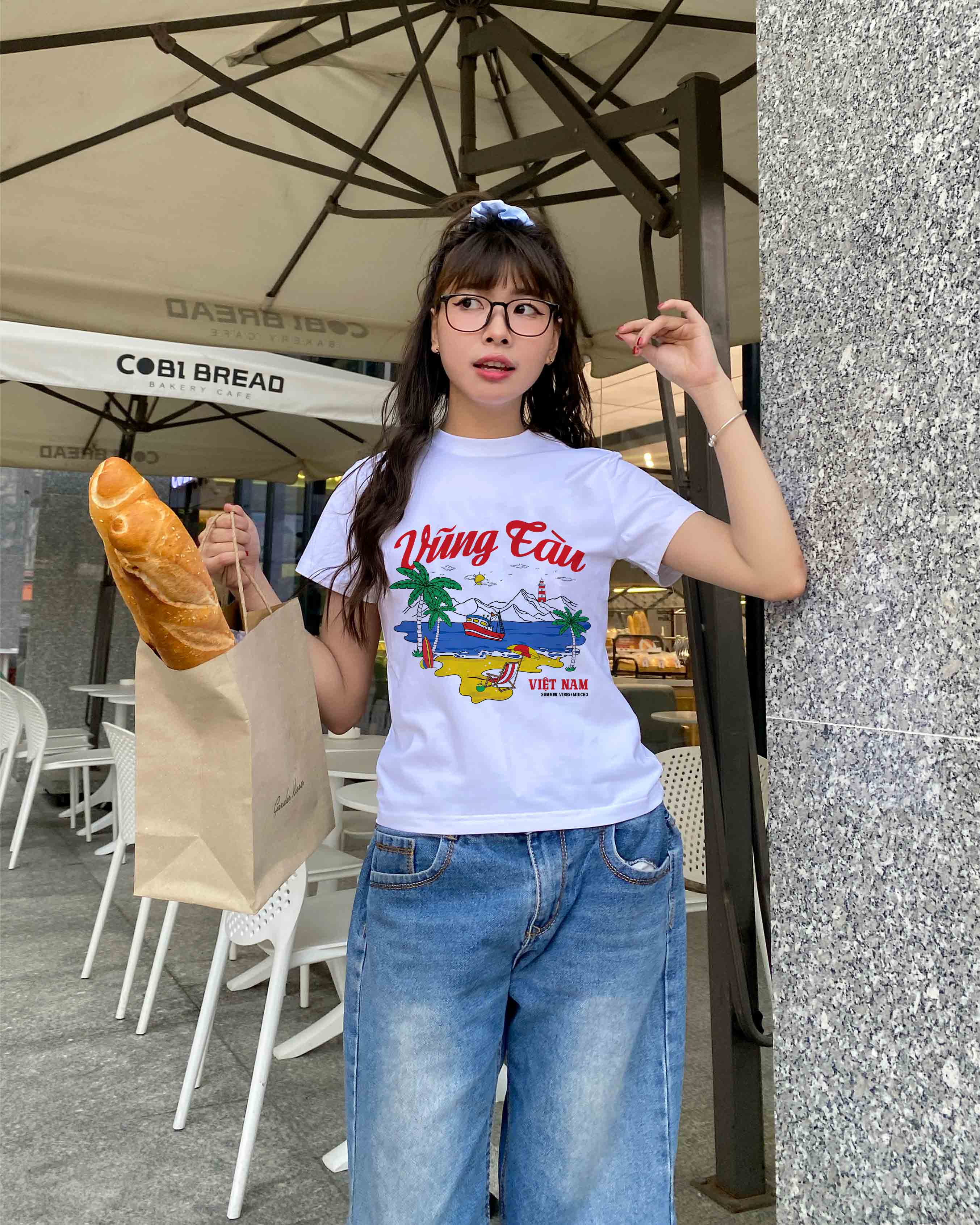 Áo thun baby tee form ôm xinh xắn ABD1271 Miucho tay ngắn cổ tròn in hình Vũng Tàu_thumbnail_5