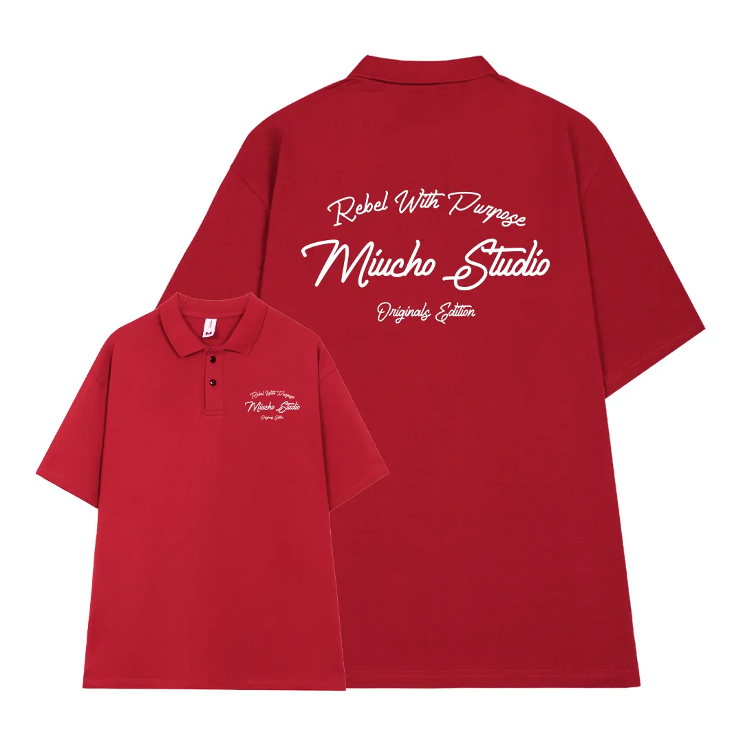 Áo polo form Oversize Miucho Studio 2478 tay ngắn cổ trụ vải cotton thoáng mát cao cấp_thumbnail_12