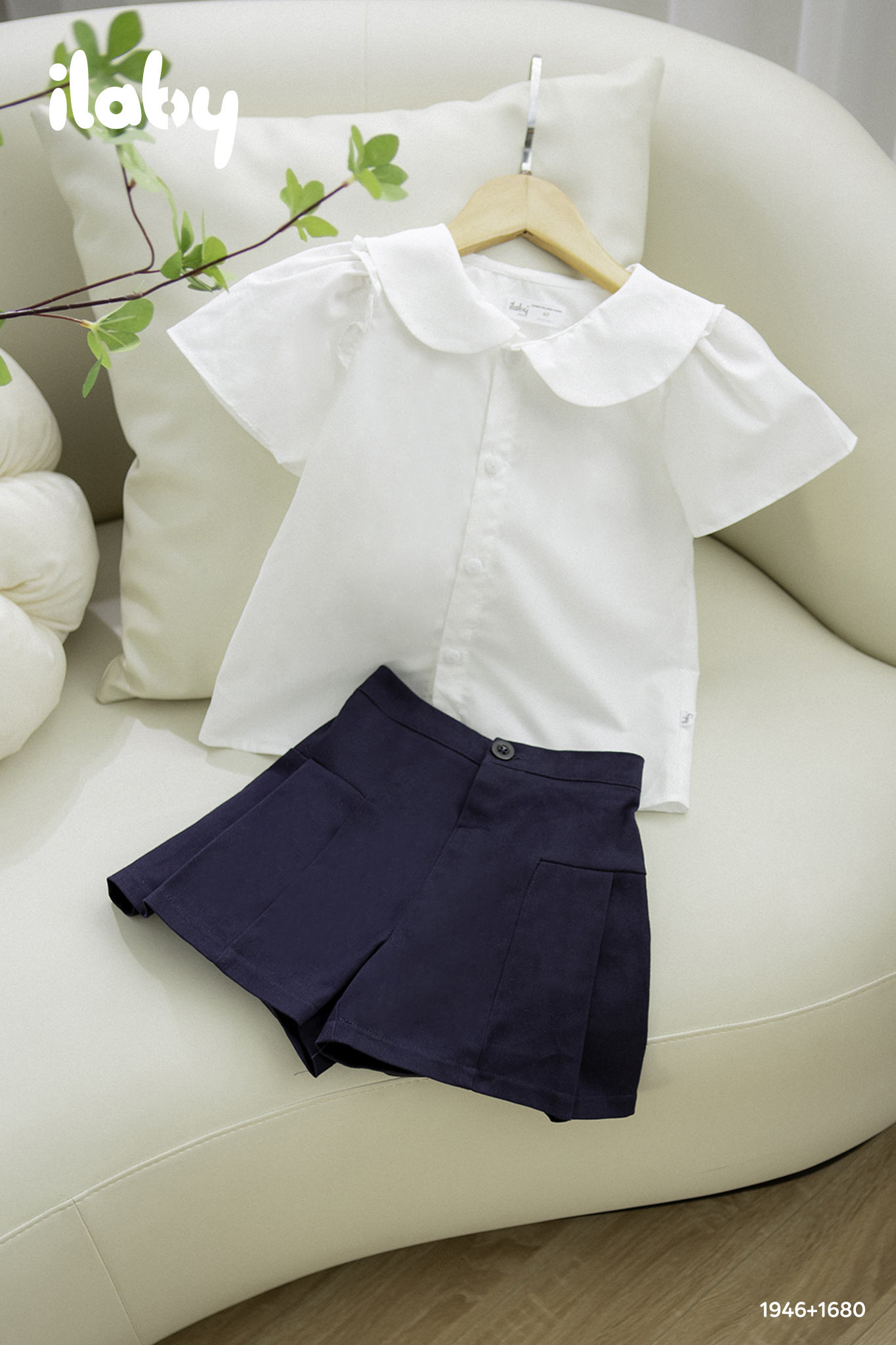 Áo sơmi cánh tiên bèo vai