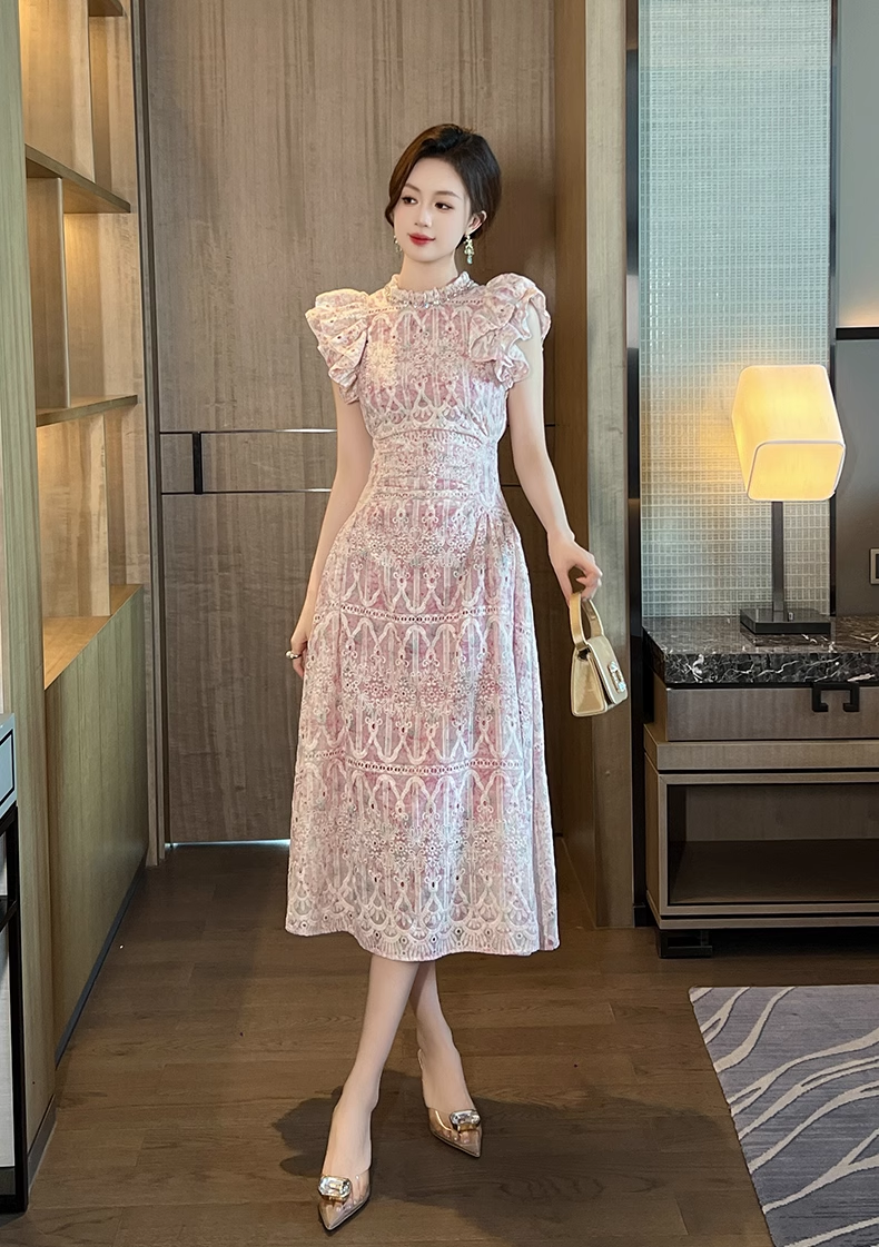 15761-Đầm xòe tiểu thư tay con bèo tầng ( thô thêu)_thumbnail_1