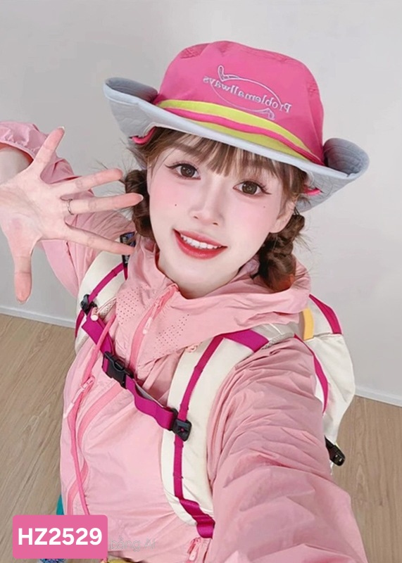 Mũ bucket vành rộng leo núi, trekking phối nhiều màu HZ2529
