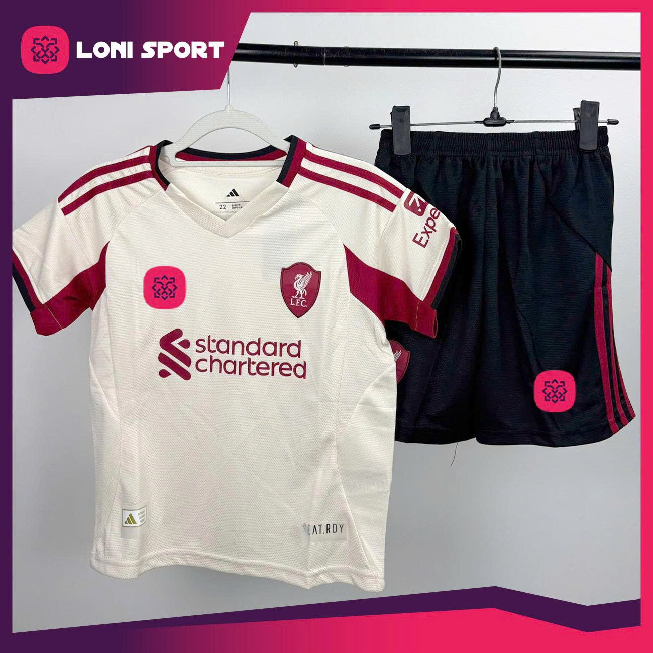 Bộ Kid Liverpool sân khách kem 25/26