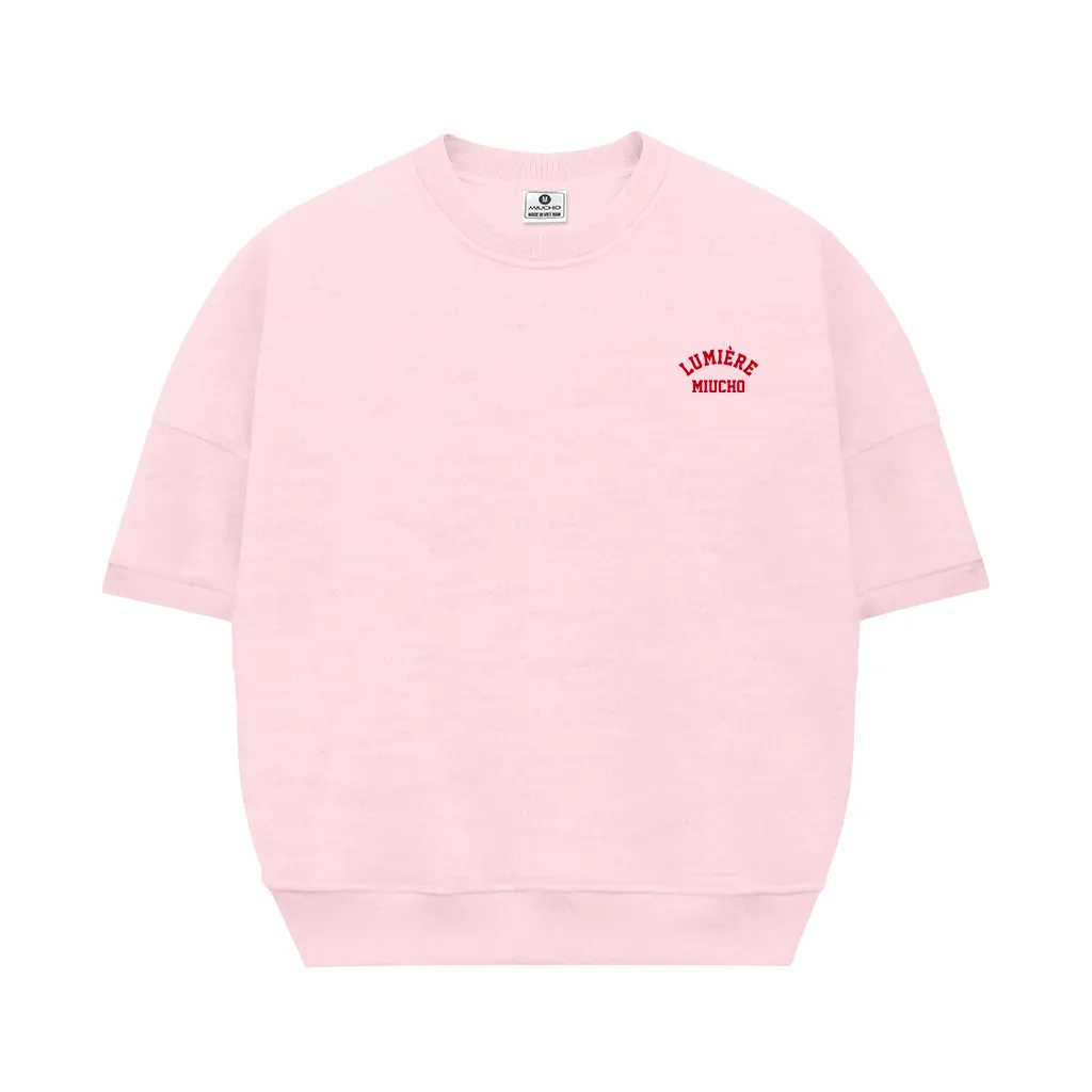 Áo sweater boxy thiết kế basic tay ngắn chuẩn form 2615 Miucho vải nỉ 2 da thoáng mát thấm hút mồ hôi tốt_thumbnail_11