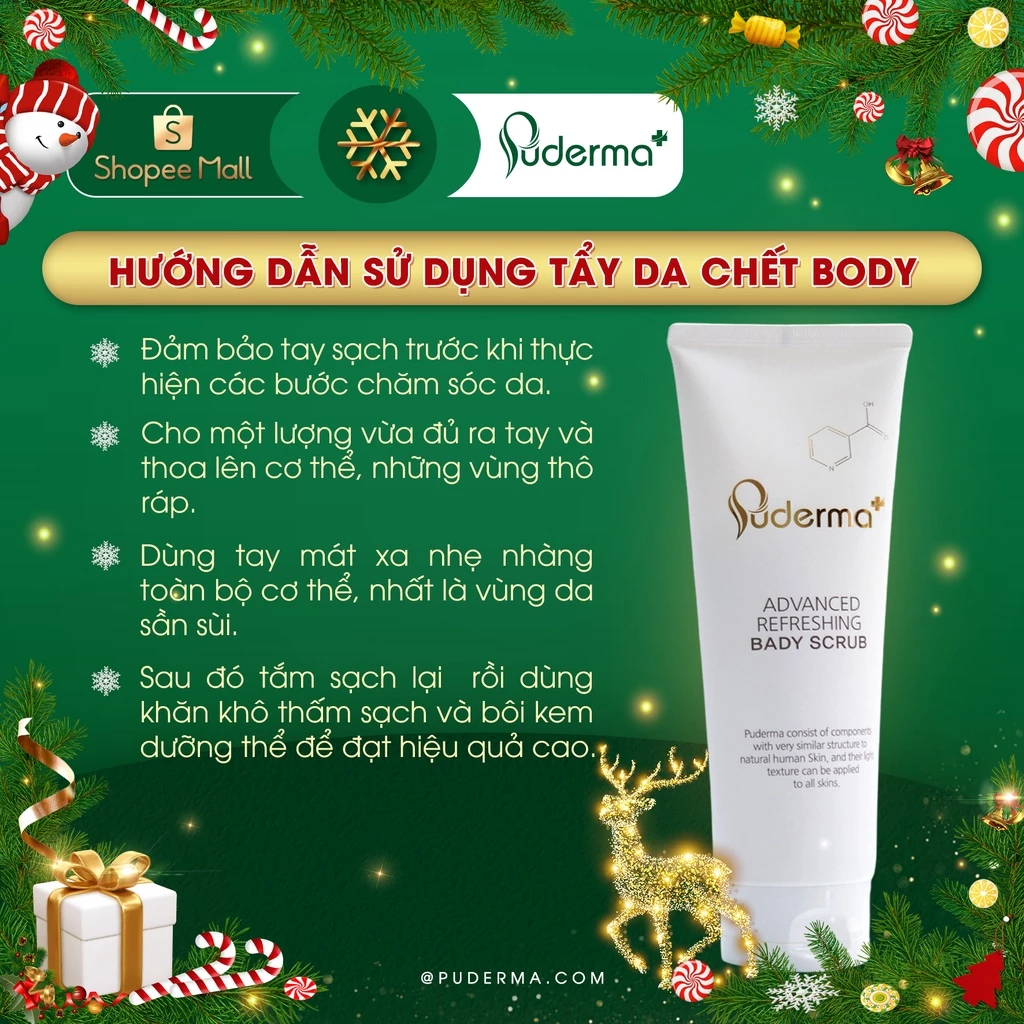 Tẩy da chết Body Puderma Advanced Refeshing Bady Srub giúp da mịn màng_thumbnail_5