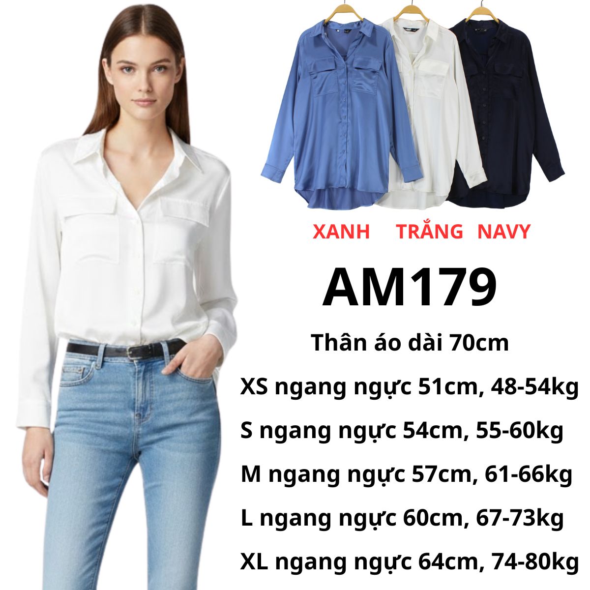 AM179 - ÁO SƠ MI LỤA