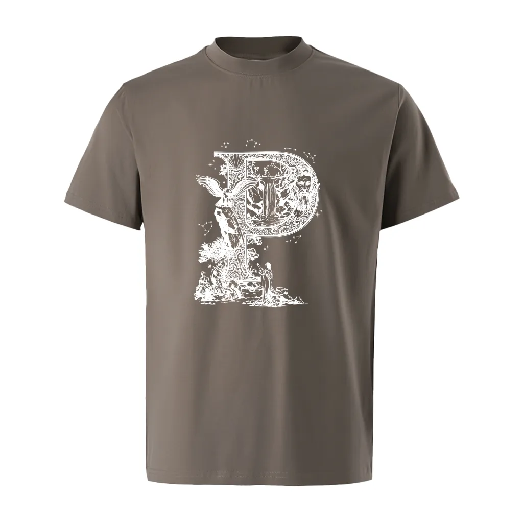 Áo thun nam form oversize Miucho Iconic vải cotton dày dặn thoáng mát chữ cái P nhiều màu 2761_thumbnail_15