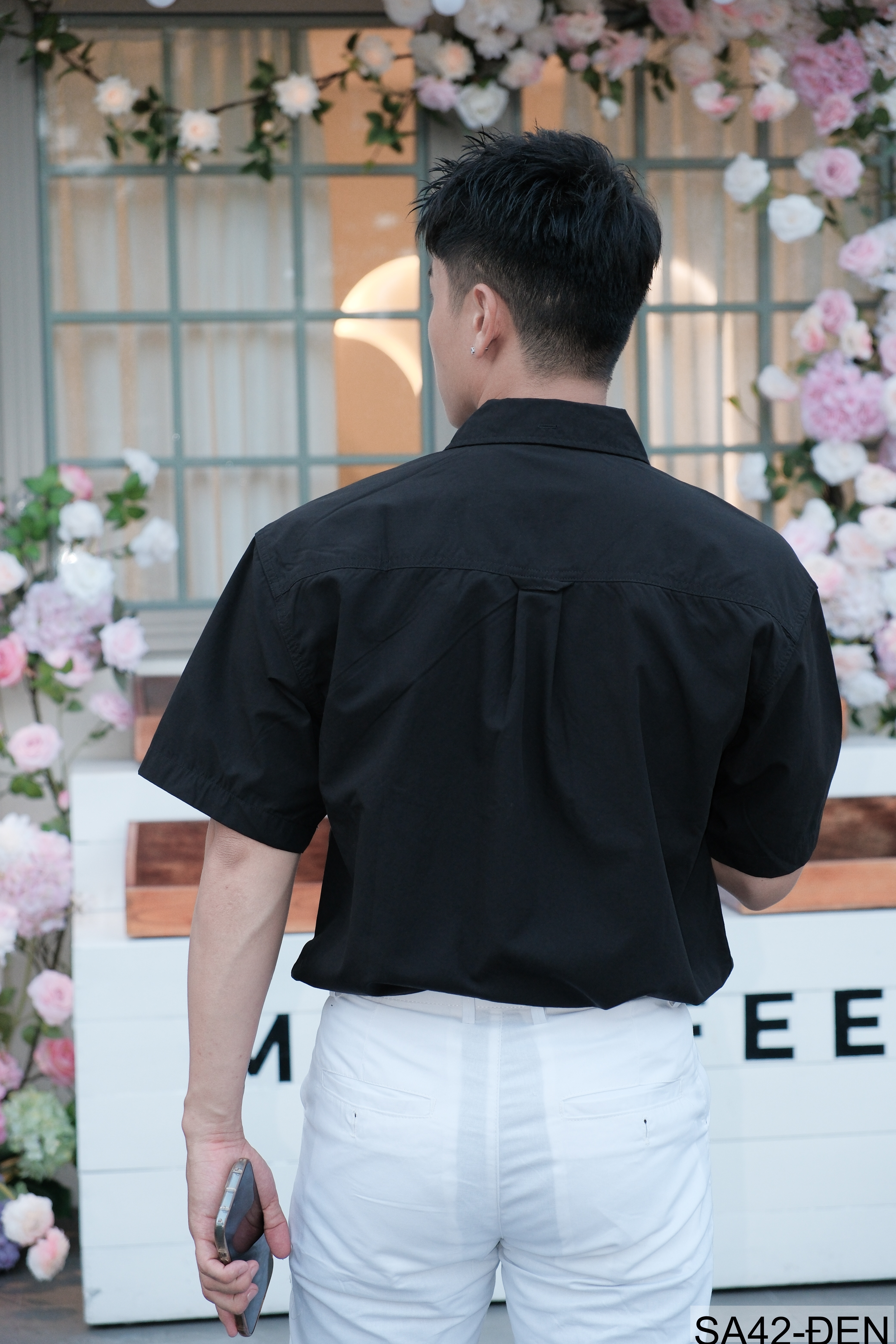 SA42 - Áo sơ mi nam ngắn tay phong cách Nhật, thêu hình hươu cao cổ, chất cotton thoáng mát_thumbnail_21