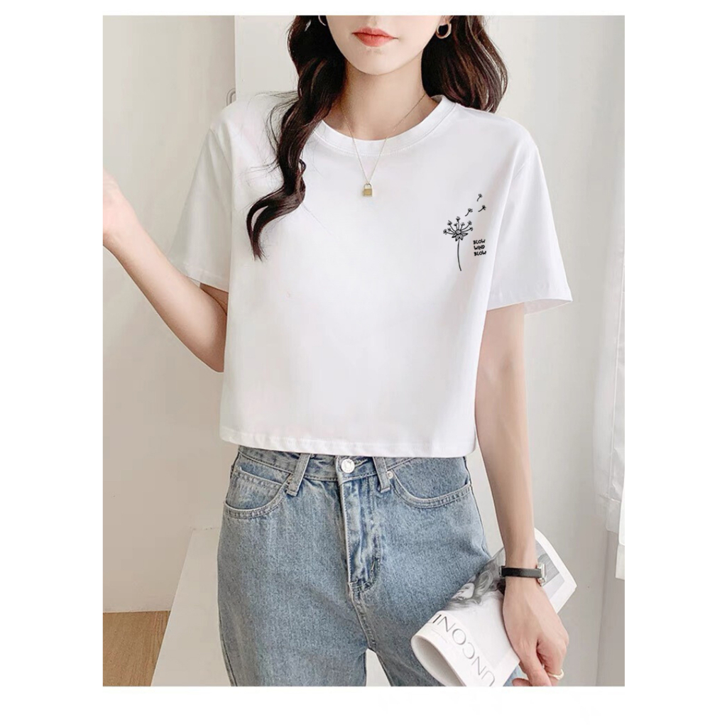 [Form Rộng] Áo croptop nữ dáng rộng in hình hoa bồ công anh - Áo croptop nữ Loza GT6499_thumbnail_1