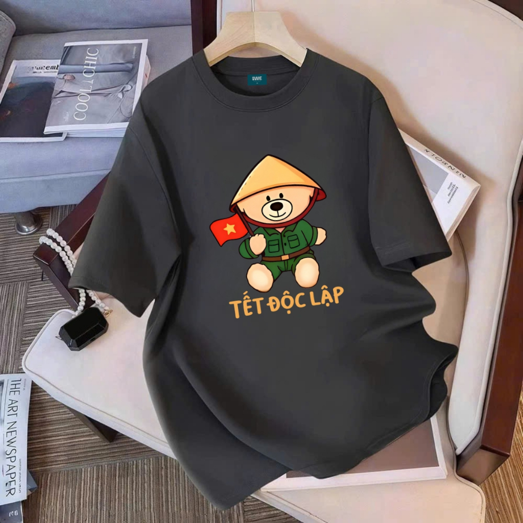 Áo thun Việt Nam hình Gấu đội nón Tết độc lập local brand We Tee dáng oversize rộng - WU1100_thumbnail_4