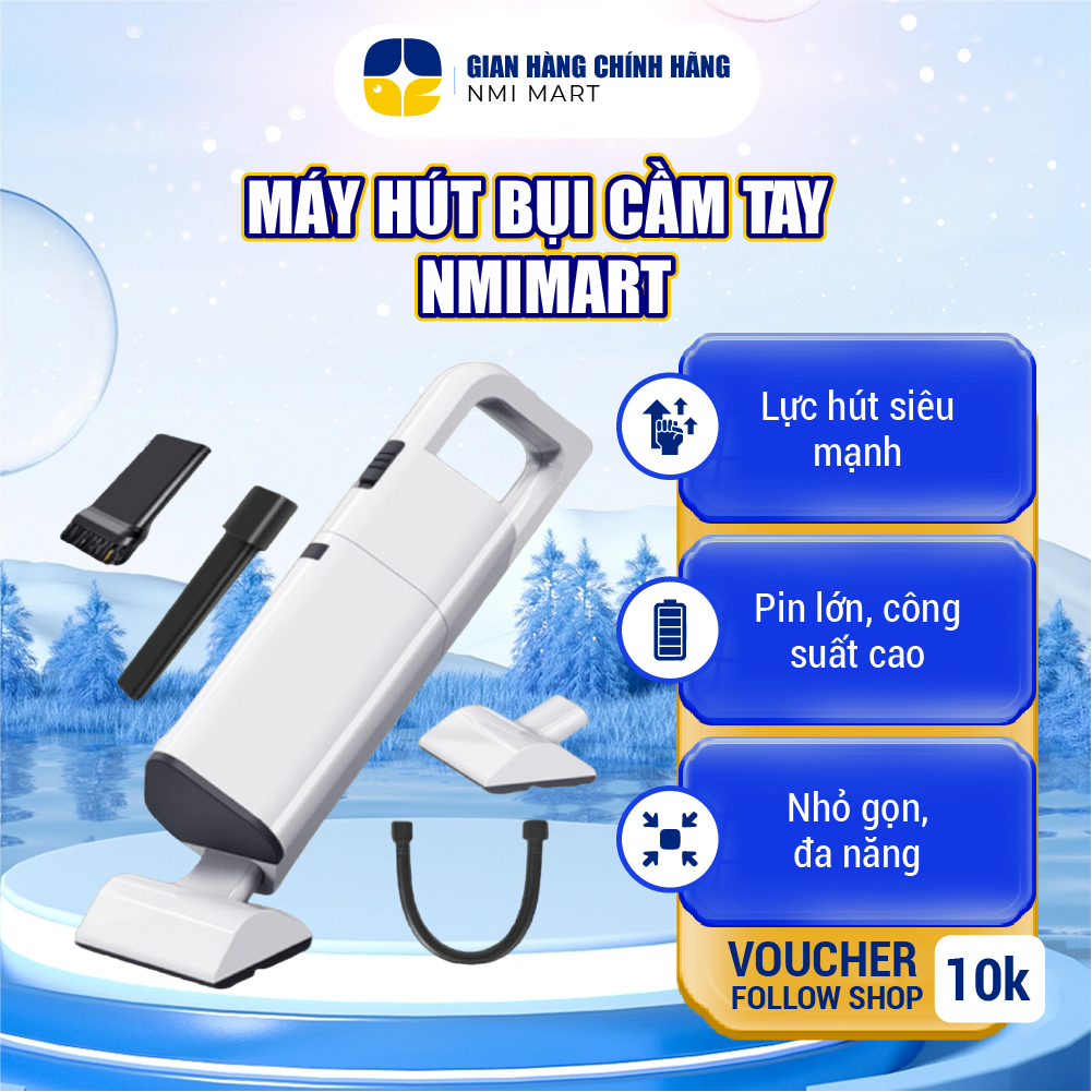 Máy hút bụi cầm tay mini NMIMART làm sạch giường, lông thú cưng dùng cho gia đình, cá nhân MHB02 - 23539328422_985992144
