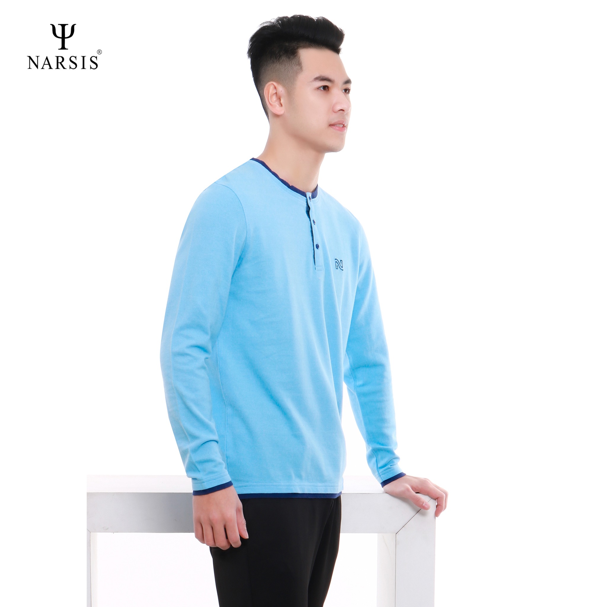 ÁO NAM THU ĐÔNG D7071 NARSIS CHẤT LIỆU THOÁNG MÁT, DỄ CHỊU, THOẢI MÁI CẢ NGÀY, DỄ VẬN ĐỘNG_thumbnail_2