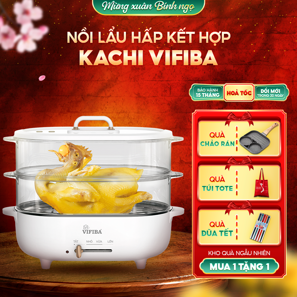 Nồi Lẩu Hấp Điện Kachi Vifiba 