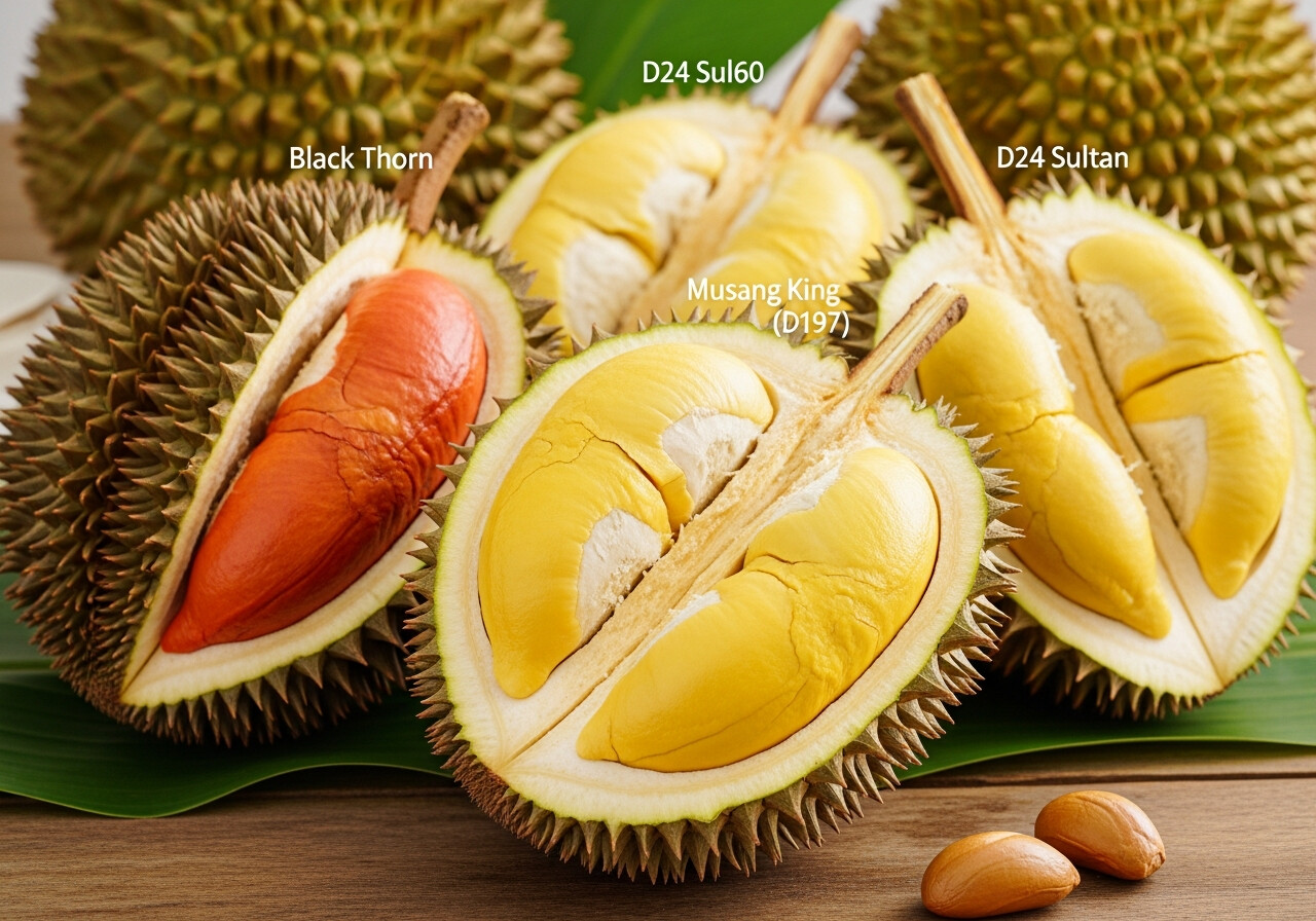 Giống Sầu Riêng Malaysia: Musang King, Black Thorn, D24 Có Gì Đặc Biệt?