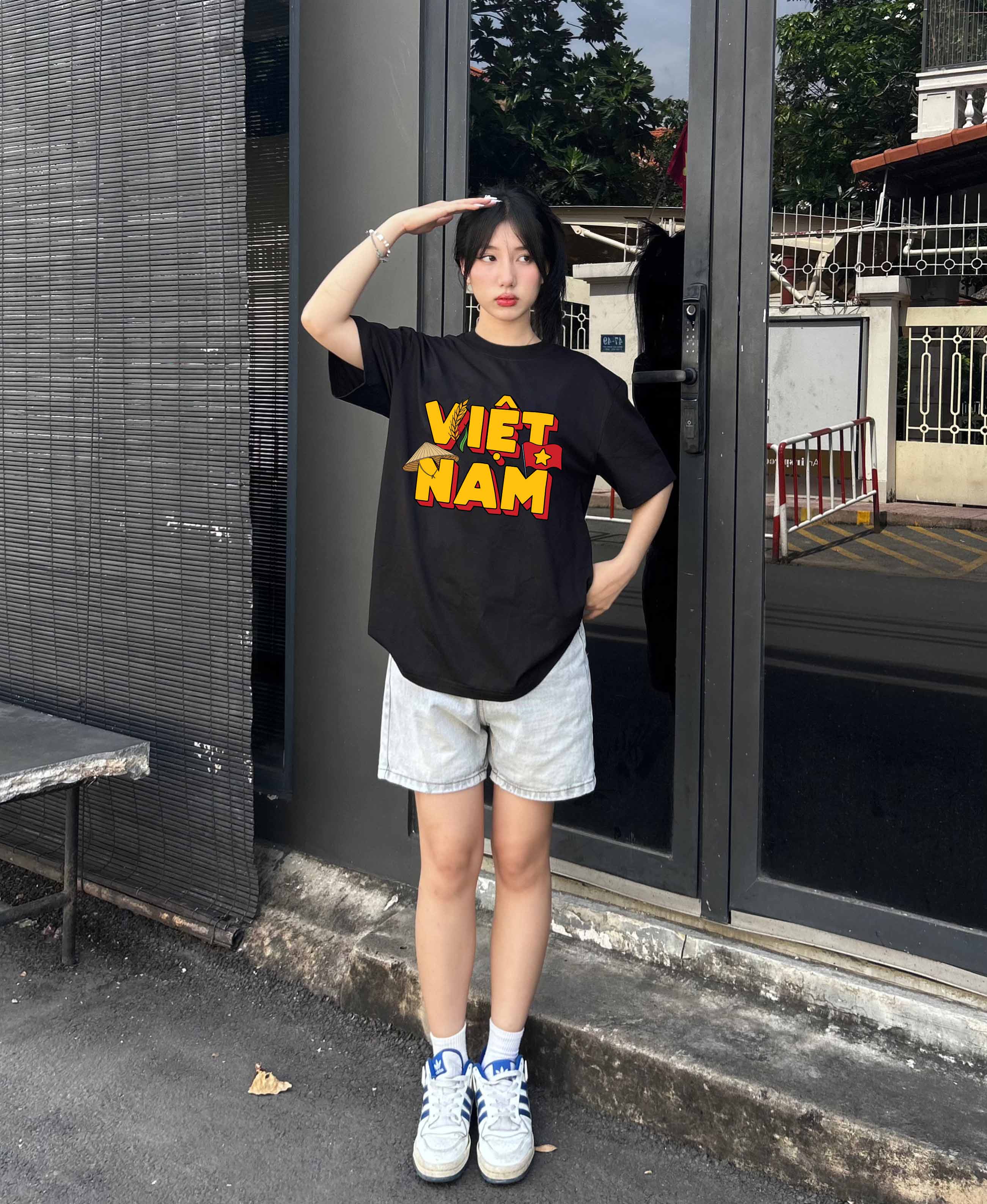 Áo thun Việt Nam tôi yêu form rộng 2118 Miucho cổ tròn vải cotton 4c 220gsm thoáng mát in mix_thumbnail_3