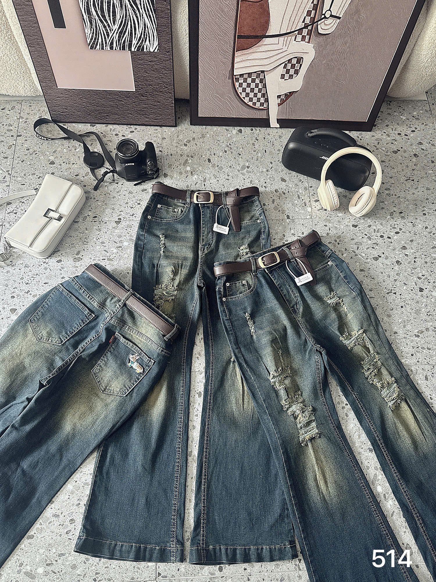 BIGSIZE - Quần jean ống loe rách T-QJ514_thumbnail_7