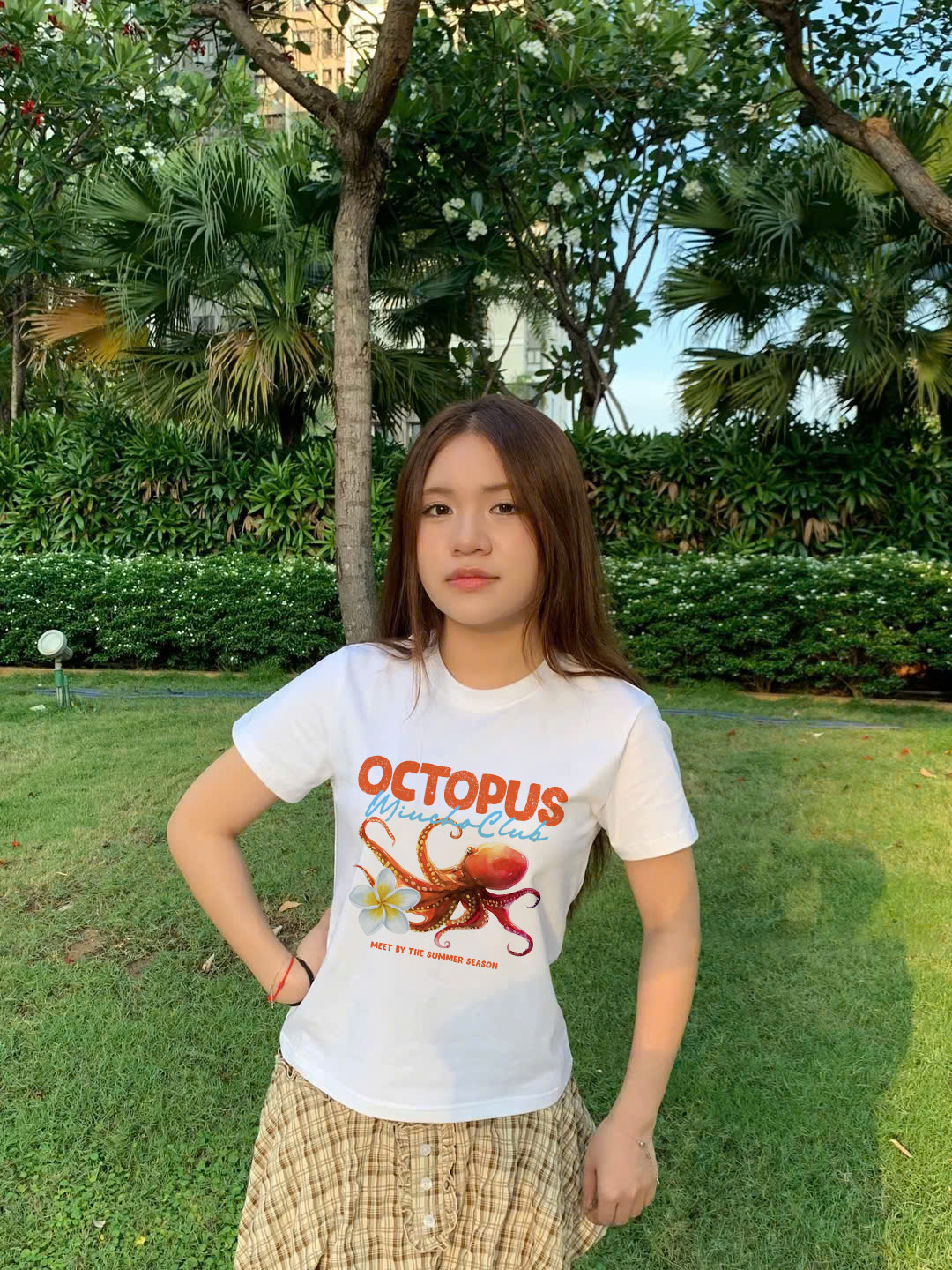 Áo baby tee form ôm hè biển 2229 Miucho cổ tròn vải cotton 4 chiều co giãn thoáng mát in mix_thumbnail_3