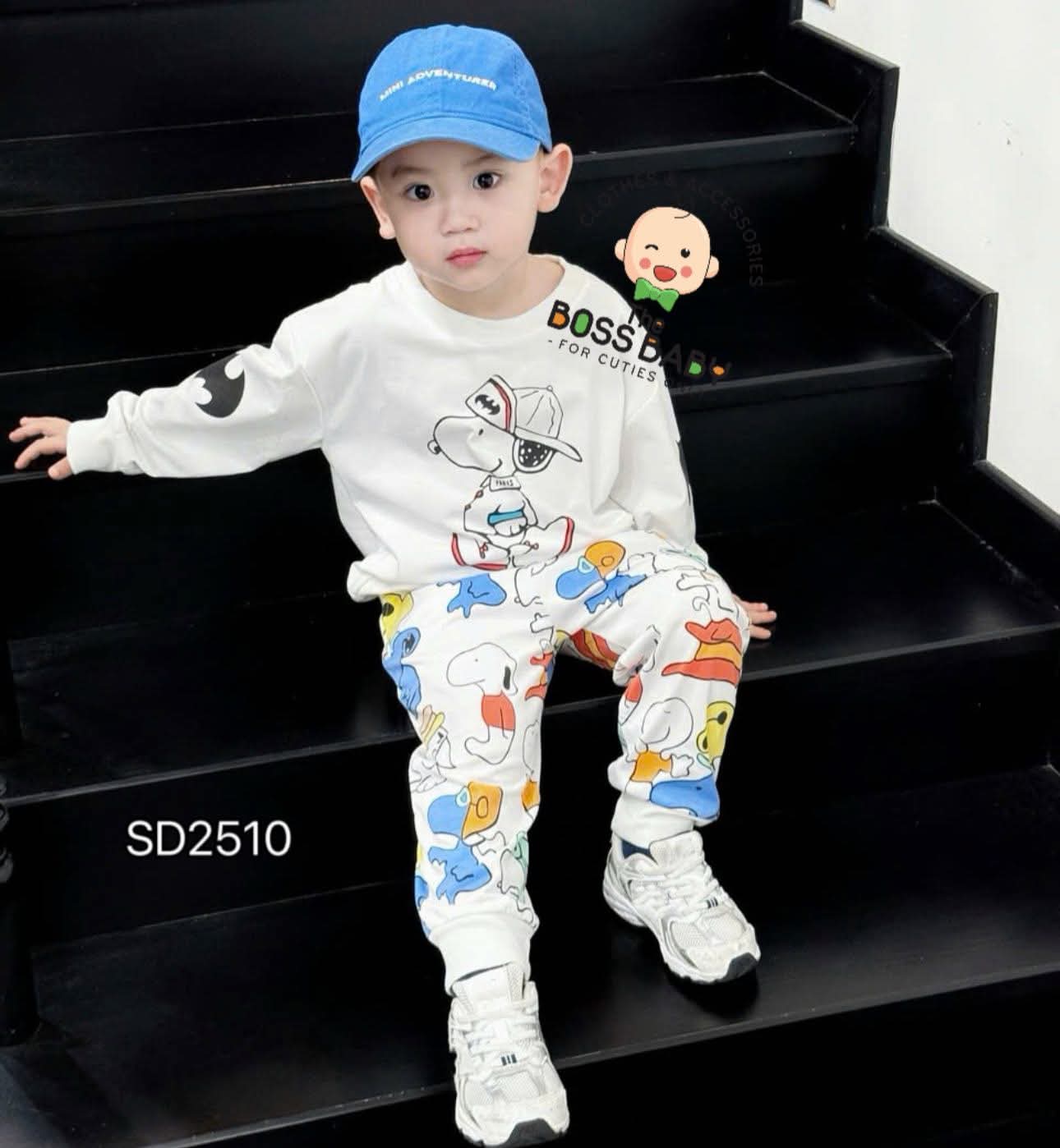 Set bộ cotton trắng họa tiết Snoopy_thumbnail_2