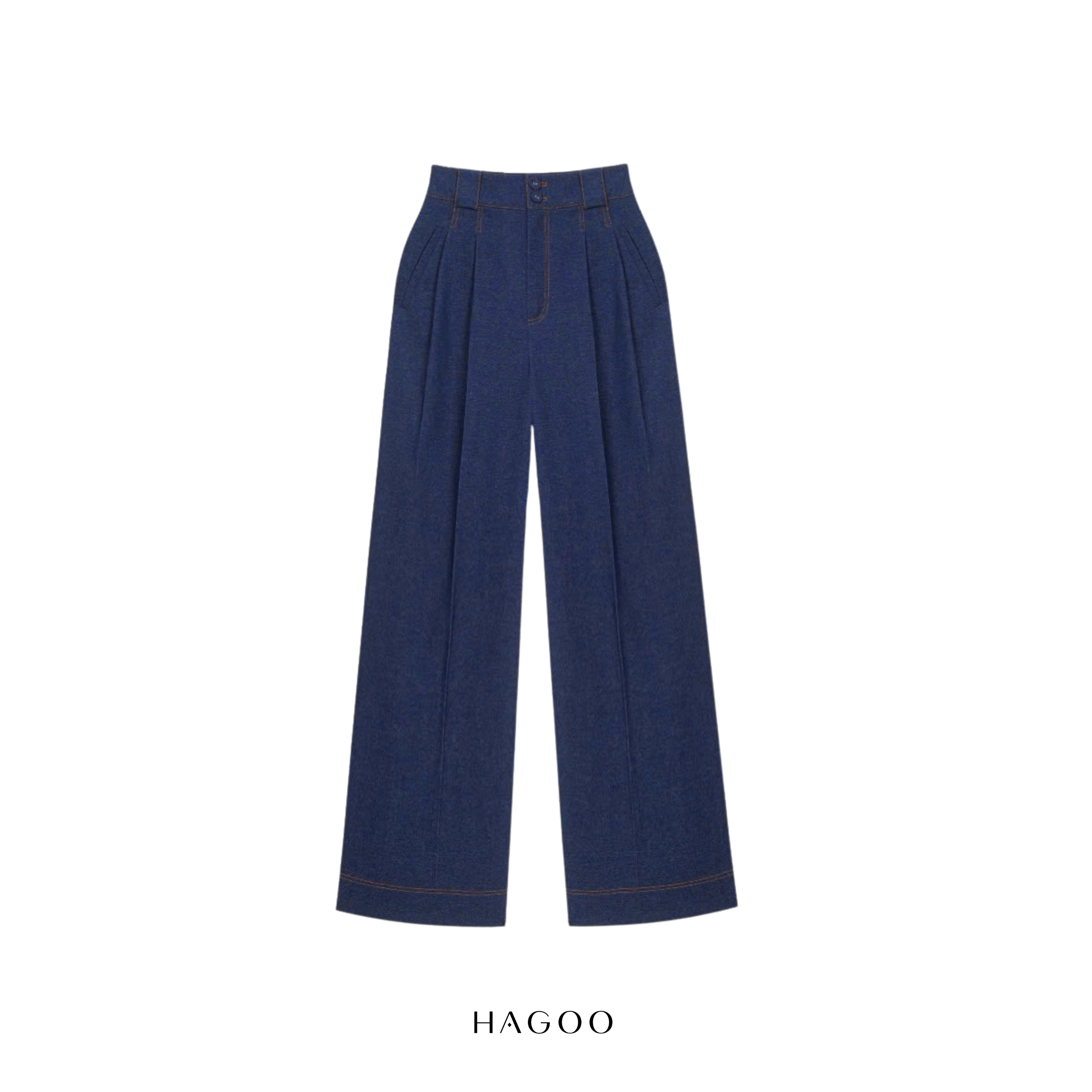 Quần denim 2 ly diễu chỉ HAGOO_thumbnail_6