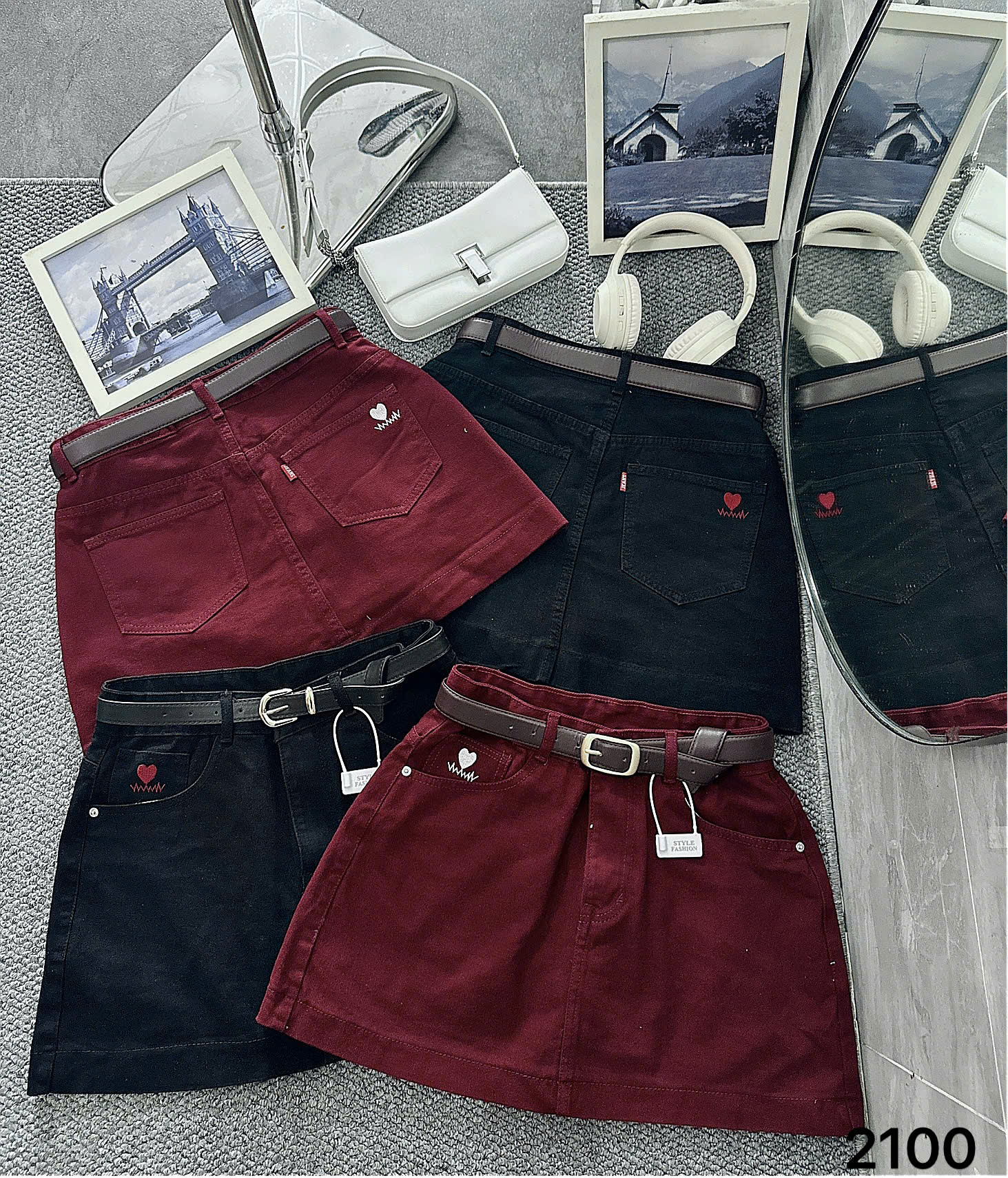 Chân váy kaki jean dáng A bigisize JV2100( KAKI) dành cho nàng béo mập từ 55-90kg_thumbnail_13