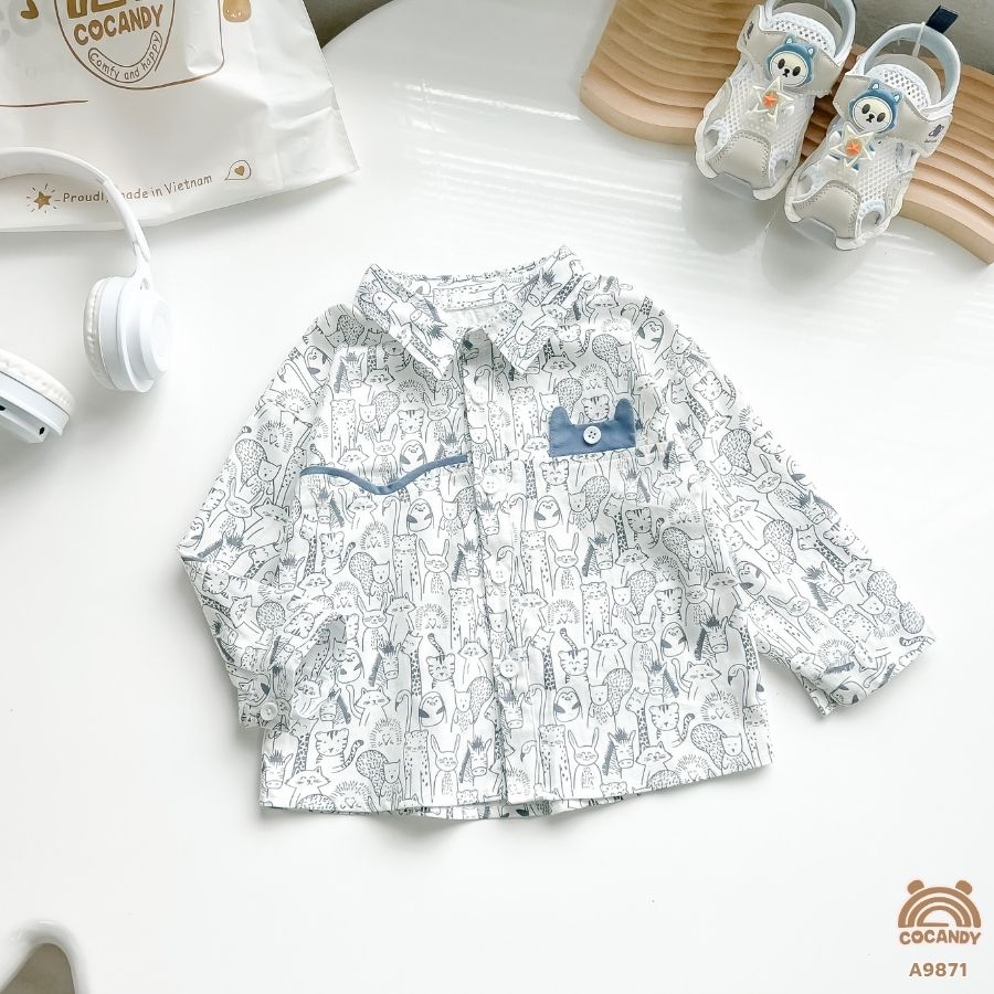 Áo dài TRẮNG họa tiết tree plok nẹp xanh_thumbnail_2