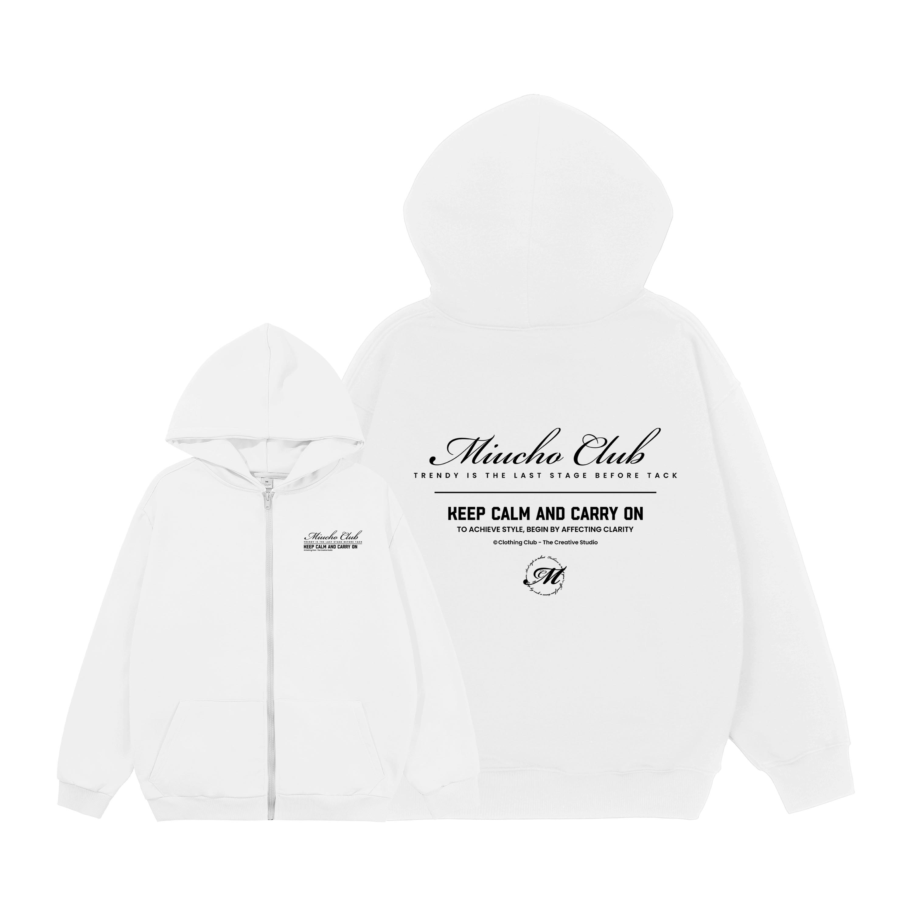 Áo hoodie zip nam local brand form rộng HZD1585 Miucho Club vải nỉ chân cua dày dặn mũ rộng in basic_thumbnail_14