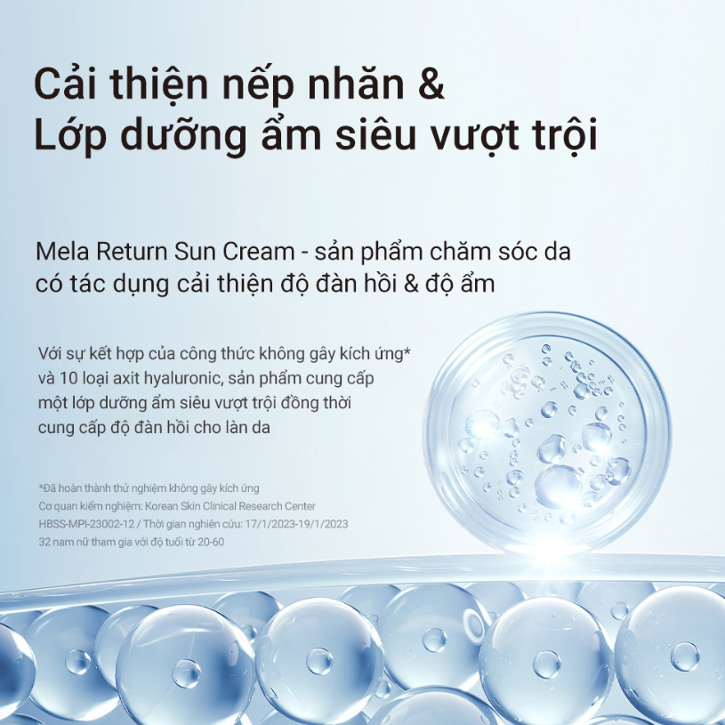 Kem Chống Nắng Dưỡng Ẩm Phục Hồi Cải Thiện Nếp Nhăn Không Kích Ứng Elravie Mela Return SunCream 50ml_thumbnail_6