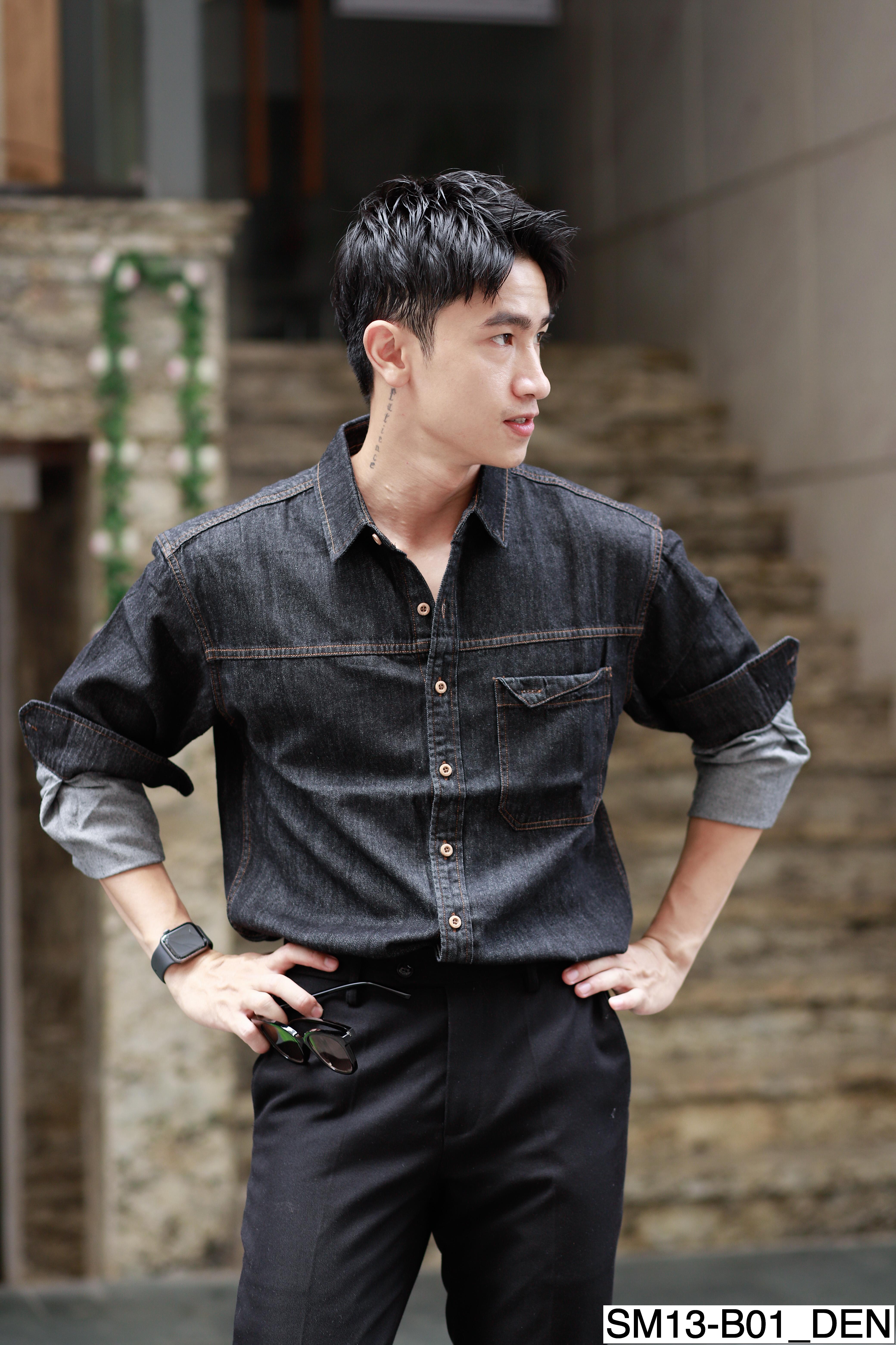B01 SM13 - Áo sơ mi nam jeans cao cấp_thumbnail_4