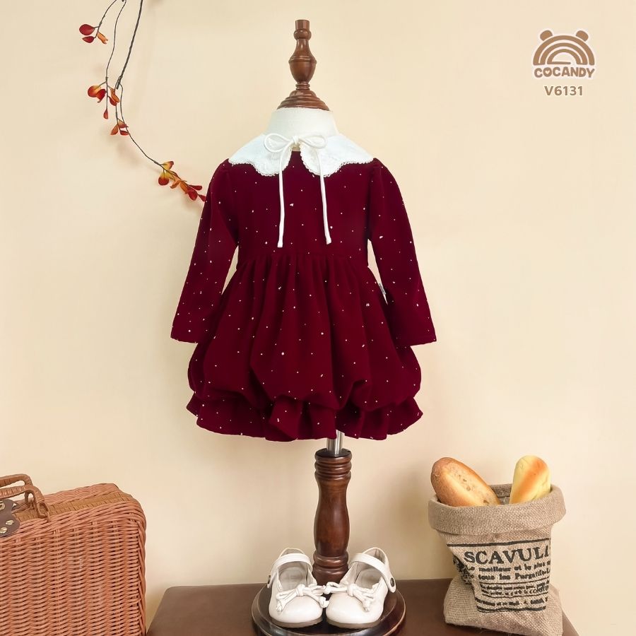 Váy dài nhung ĐỎ Dolly