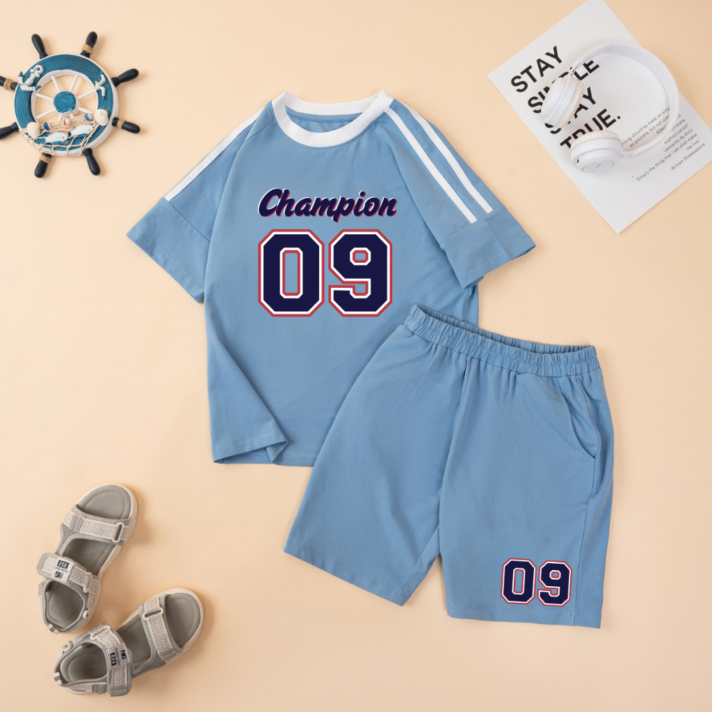 Đồ bộ bé trai, bé gái phối viền hình CHAMPION - Loza Kids BF615_thumbnail_1