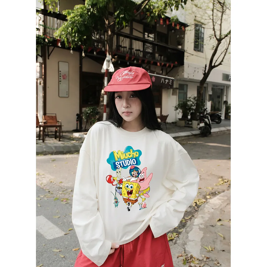 Áo thun nữ boxy tay dài hoạt hình Miucho 3315_thumbnail_4