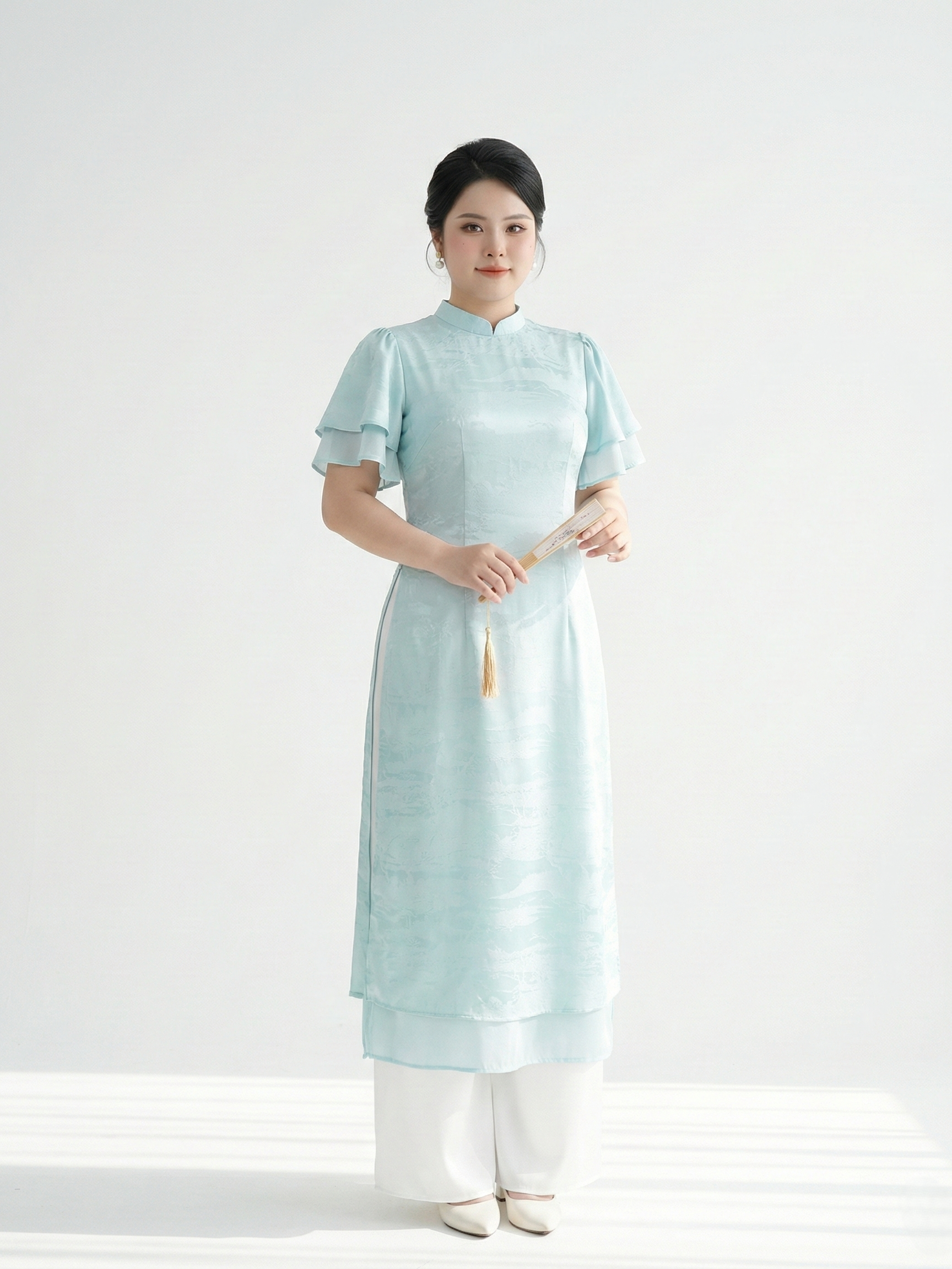 BIGSIZE NỮ- Áo dài nữ tay cánh tiên V-AD027_thumbnail_2