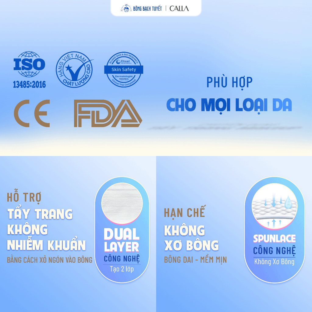 [CALLA] Bông tẩy trang Calla dạng túi hộp 80 miếng (xanh dương)_thumbnail_2