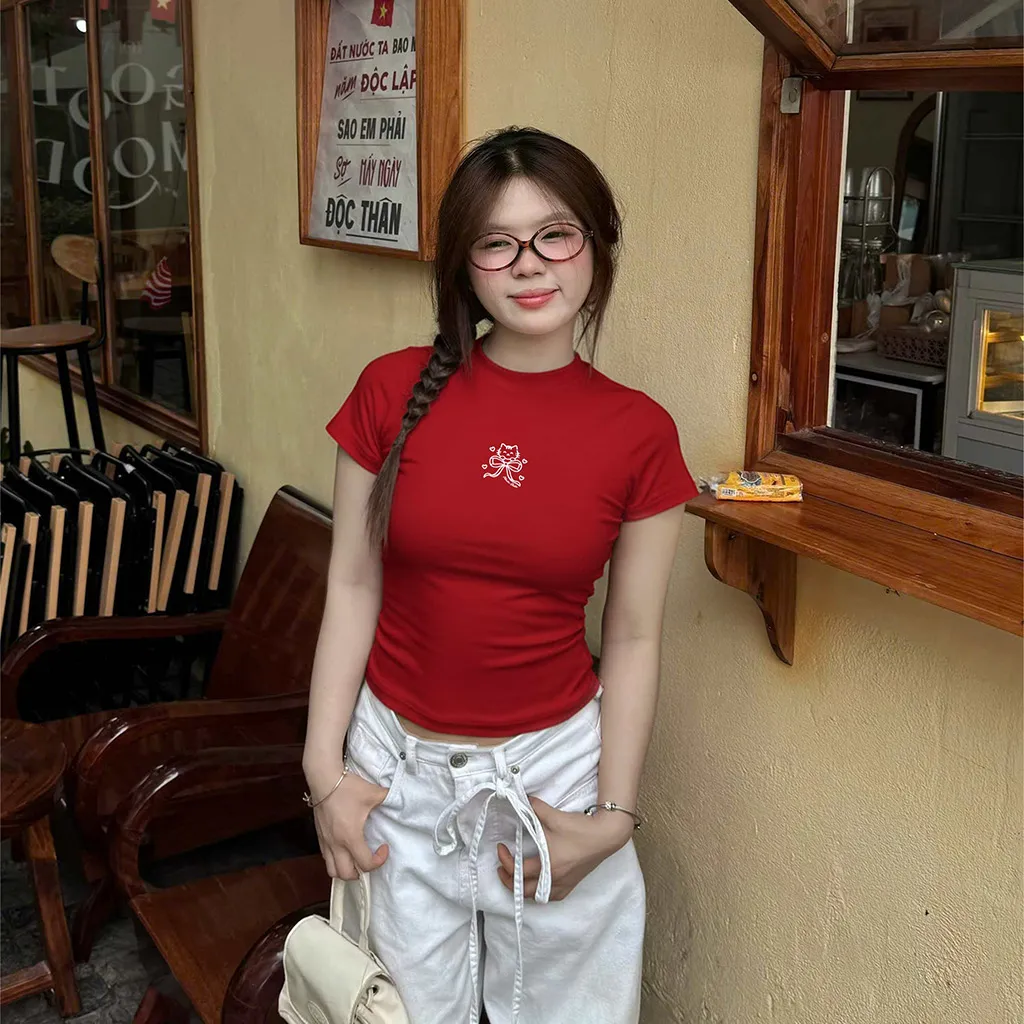 Áo baby tee form ôm body hình nơ cute Beezy 3332_thumbnail_6