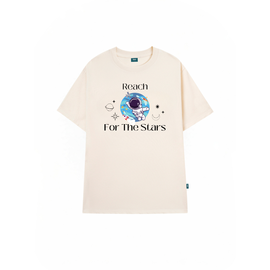 Áo thun oversize nam nữ local brand 𝐖𝐞 𝐓𝐞𝐞 Reach for the stars - WU0826_thumbnail_3