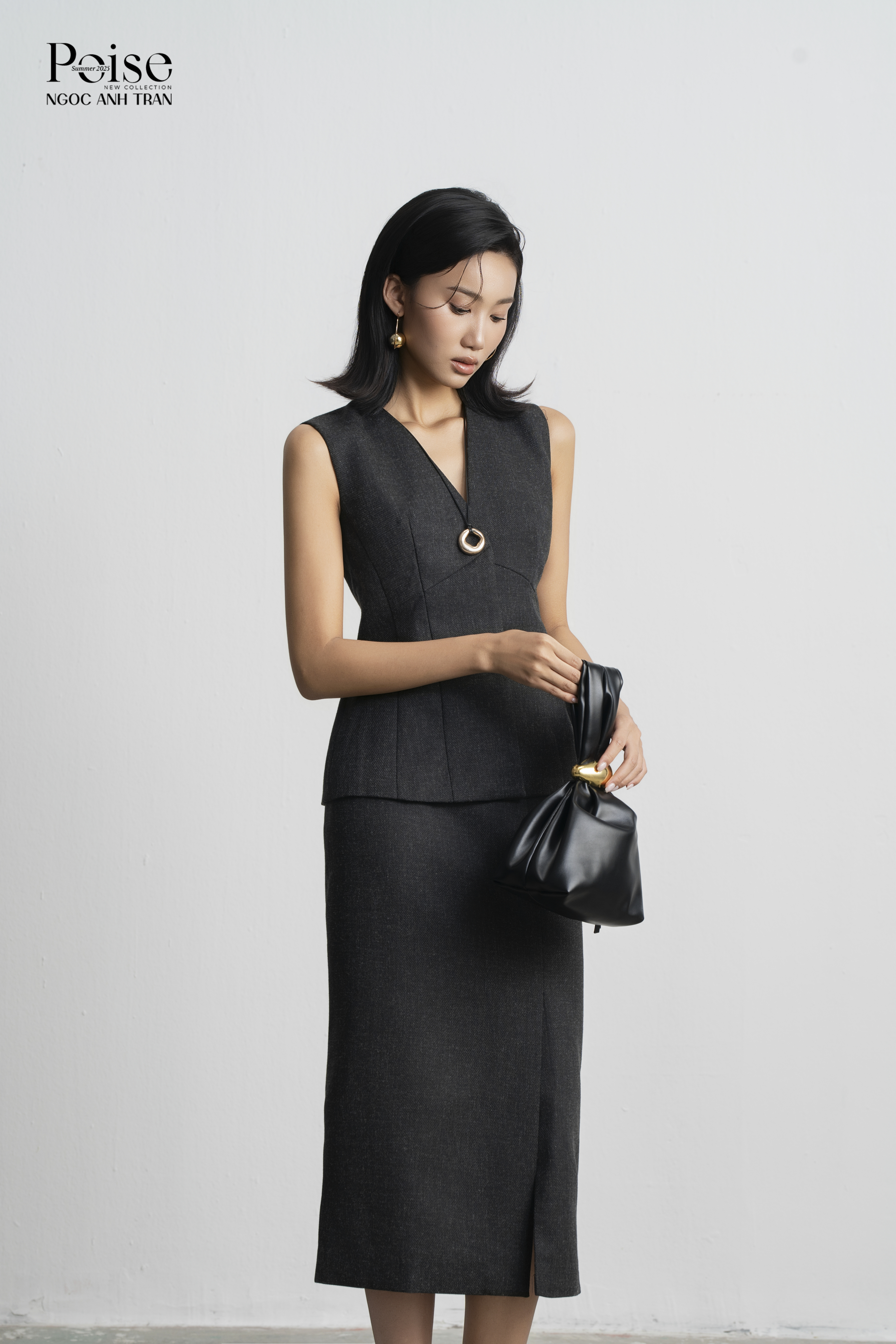 Set A161 - Set gile xám kèm chân váy_thumbnail_2