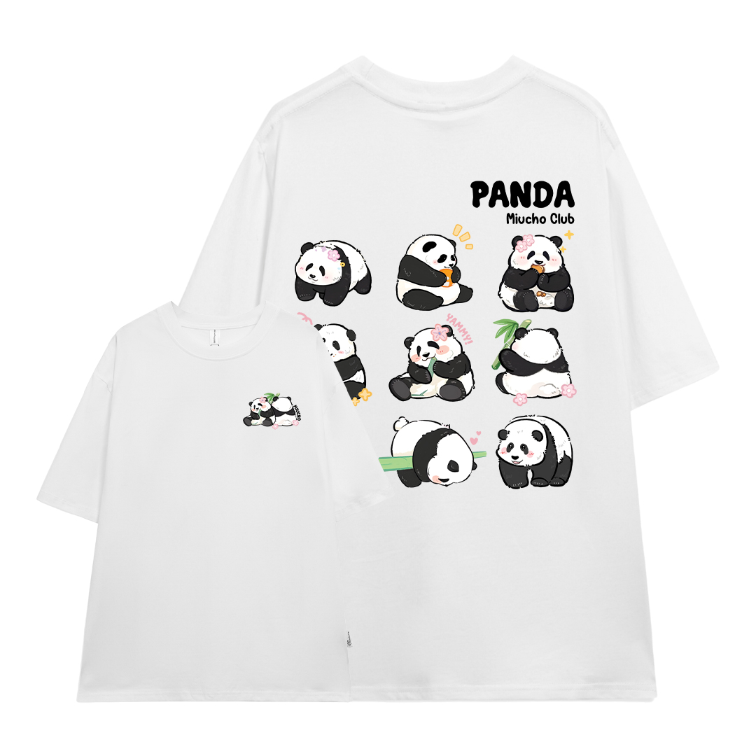 Áo thun Gấu trúc panda dễ thương form rộng local brand ATD1221 Miucho tay ngắn vải cotton thoáng mát cổ tròn in mix_thumbnail_18