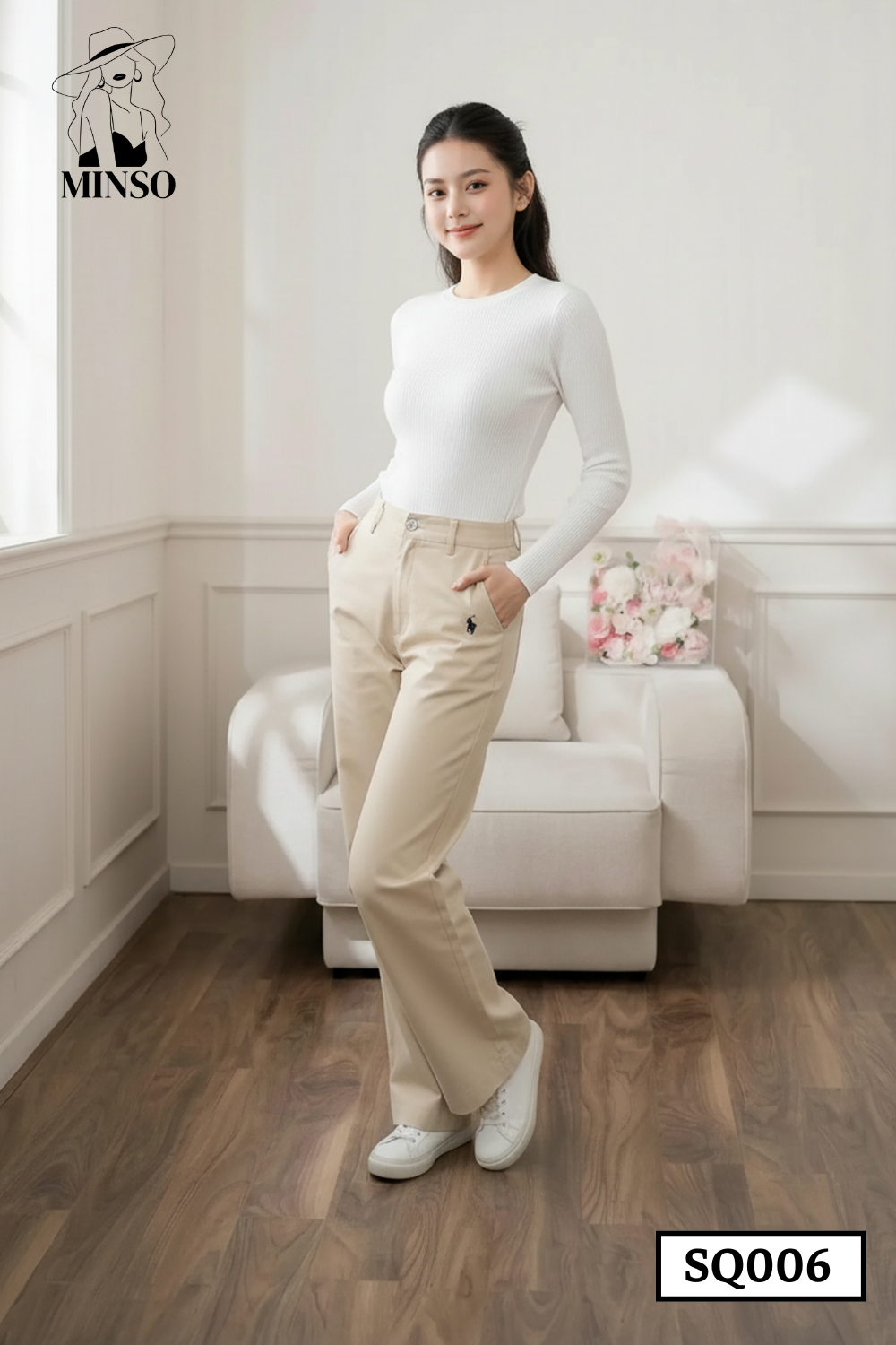 Quần Kaki dáng suông ống rộng SQ006