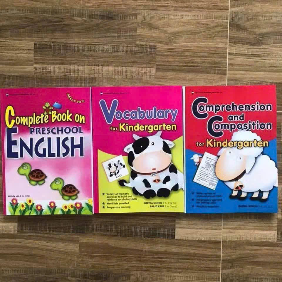 Bộ 3 cuốn sách Bò cừu rùa Complete Book on Preschool English, Vocabulary for Kindergaten, Comprehension and Composition for Kindergarten_thumbnail_0