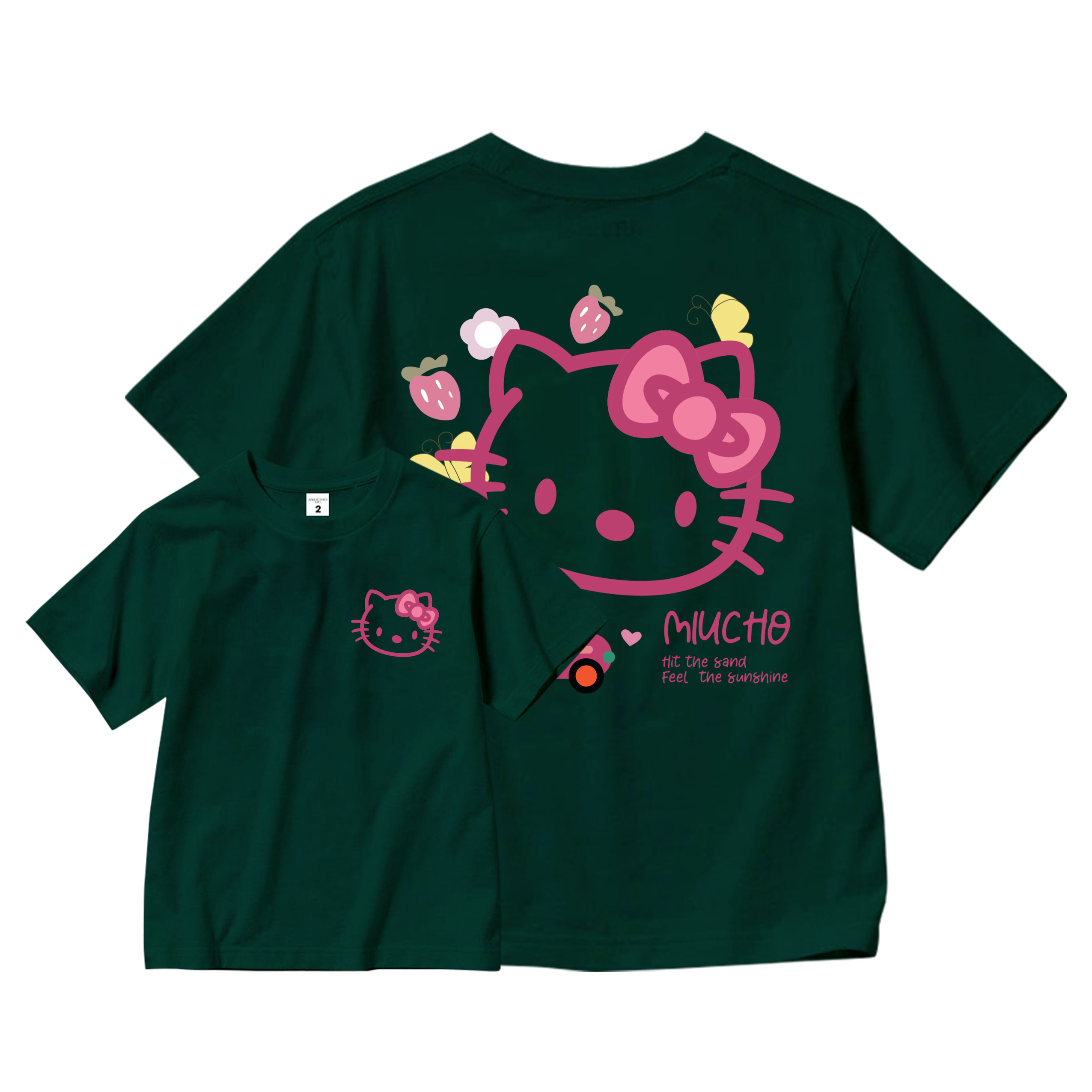 Áo thun cho bé gái form rộng AED1446 Miucho Kid tay ngắn cổ tròn in artwork_thumbnail_7
