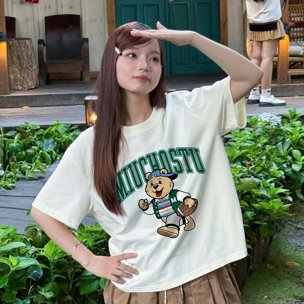 Áo thun boxy Gấu Teddy dễ thương Miucho 3091_thumbnail_3