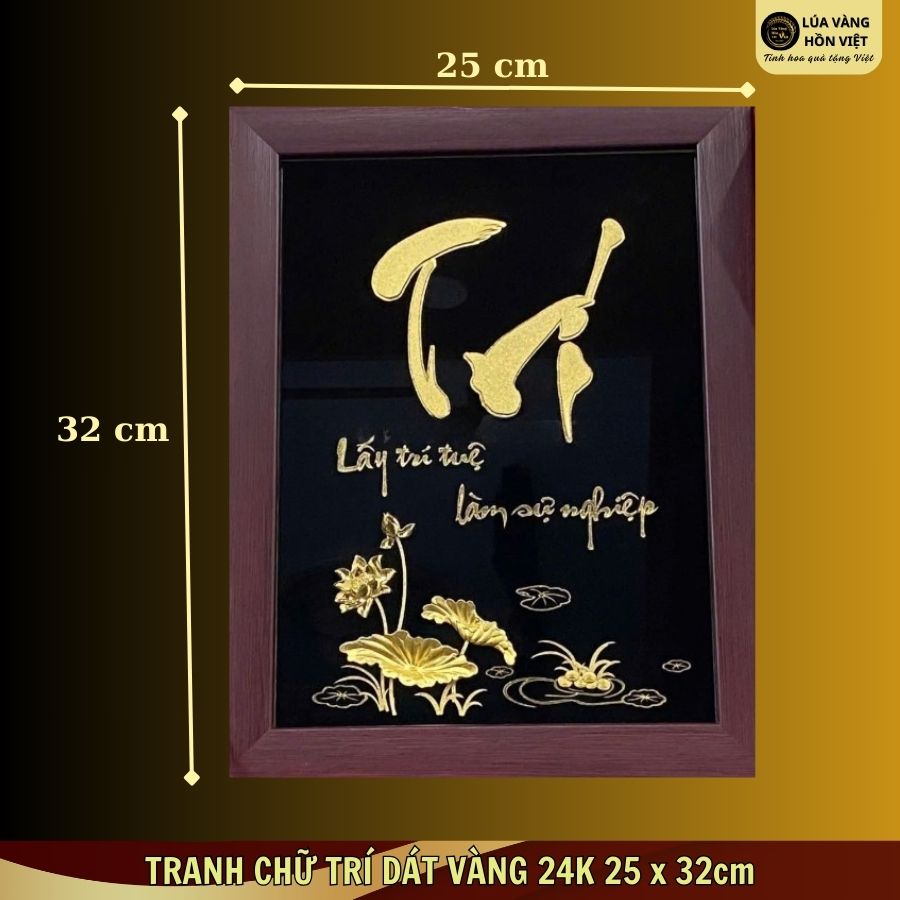TRANH CHỮ TRÍ DÁT VÀNG 24K 25x32cm_thumbnail_4