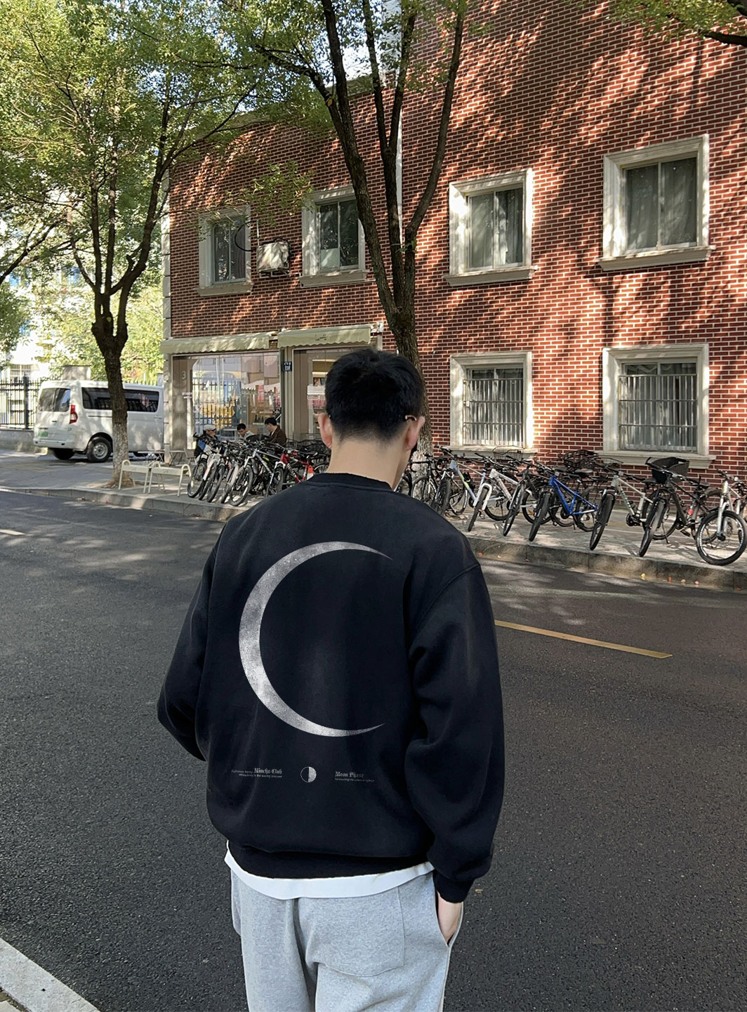 Áo sweater nam form boxy 2003 Miucho local brand cổ tròn vải nỉ bông 350 GSM dày dặn in mix_thumbnail_2