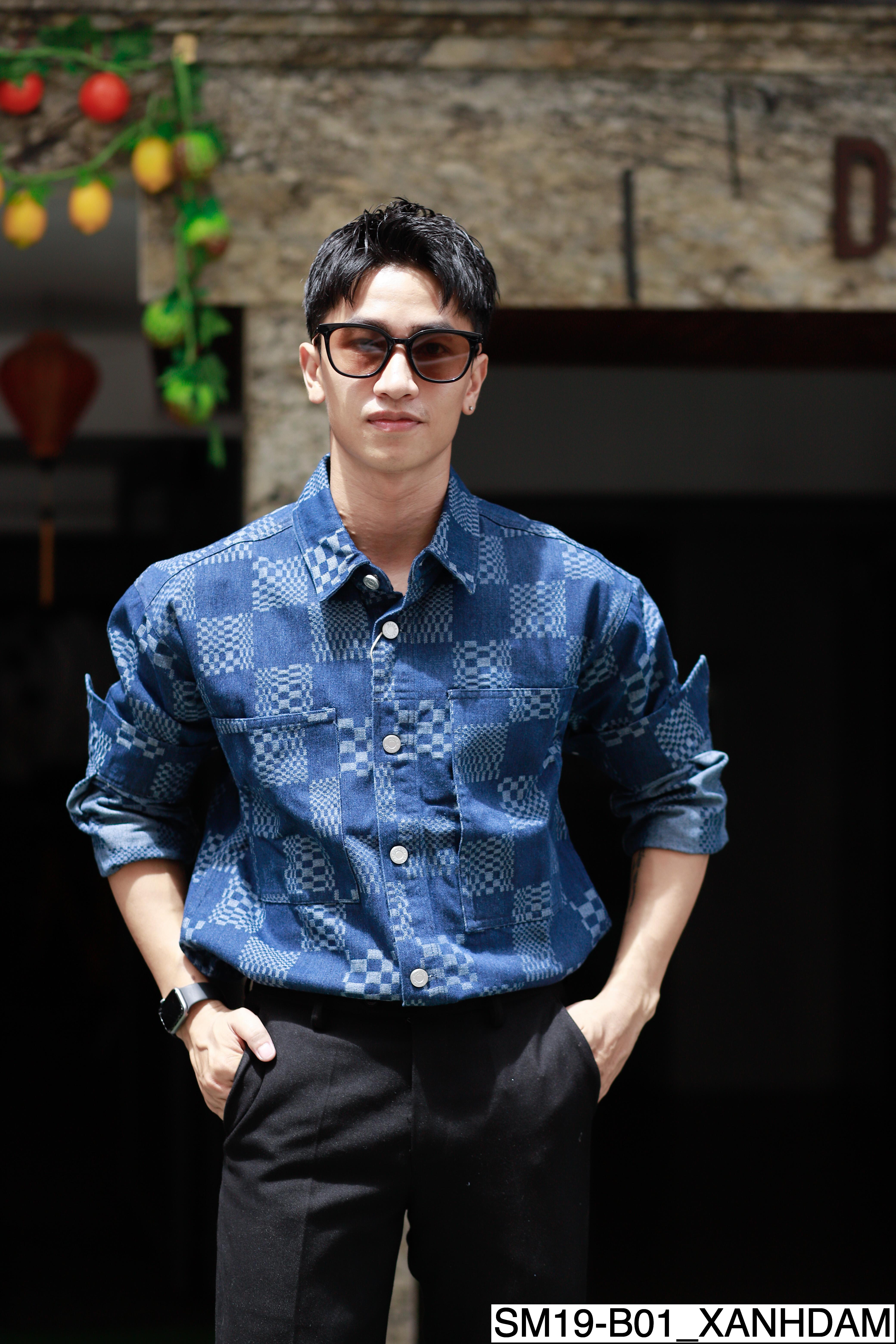 B01 SM19 - Áo sơ mi nam denim mềm cá tính