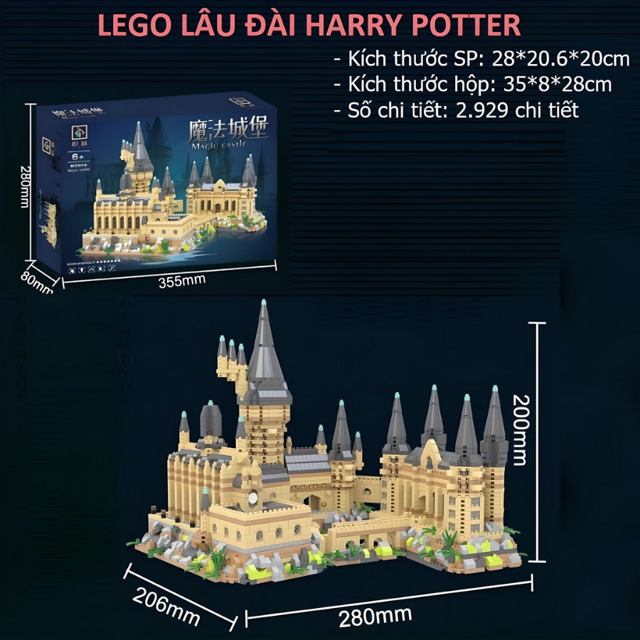 LEGO Lâu đài Hogwarts - Harry Potterr size 28cm_thumbnail_0