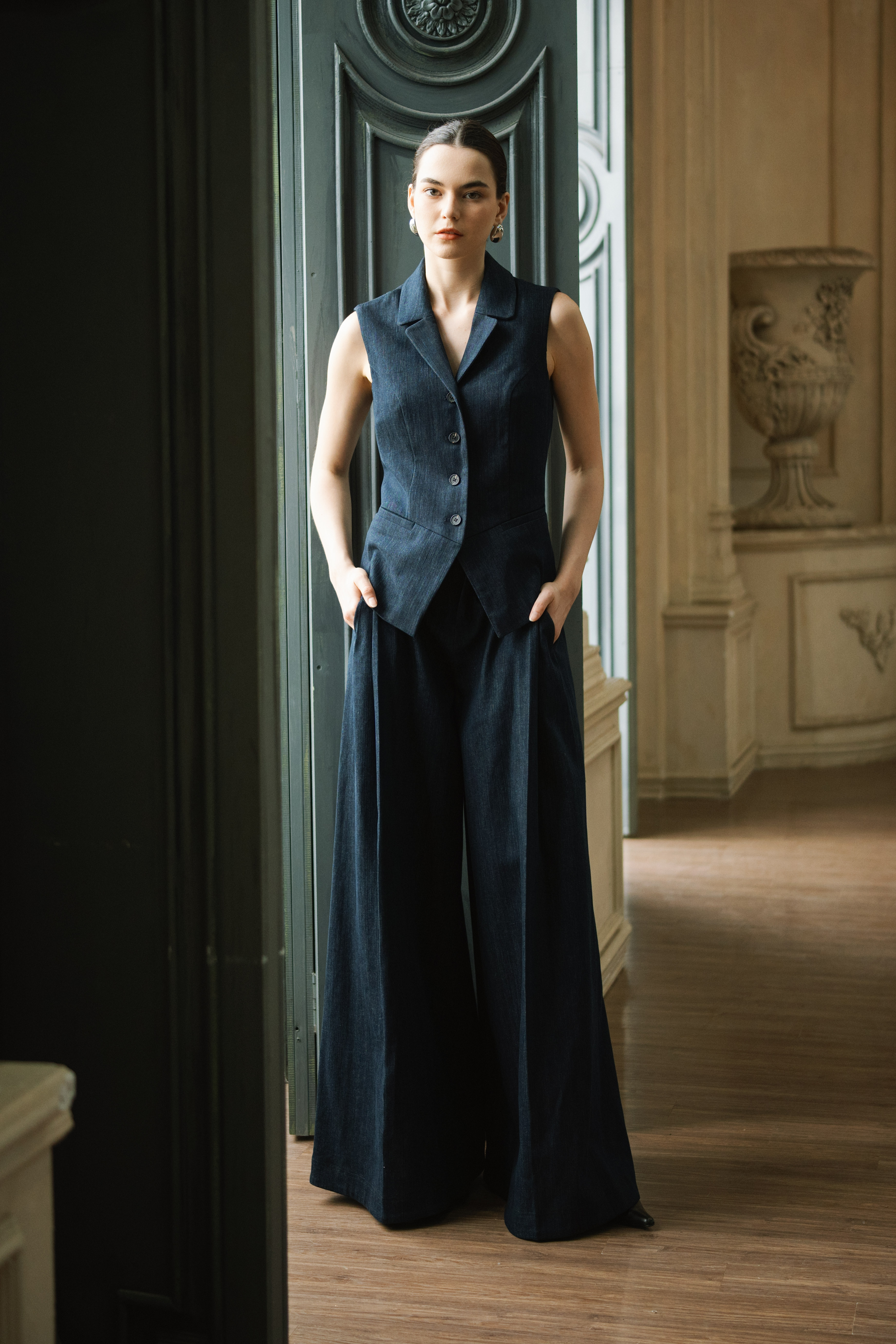 DAHLIA TUXEDO TOP - Blue_thumbnail_3