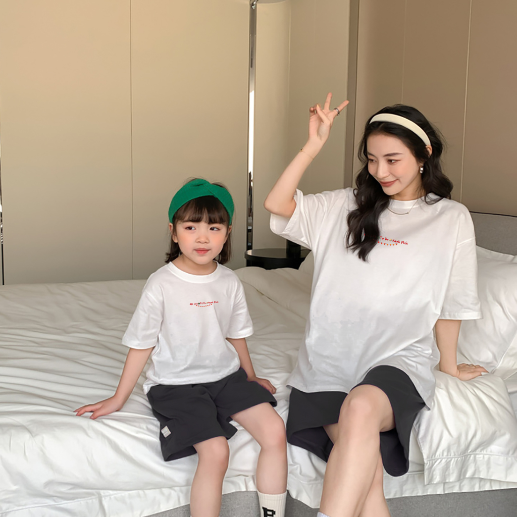 Áo thun form rộng gia đình Việt Nam 2512 Miucho Chic vải cotton co giãn thoáng mát cổ tròn in mix_thumbnail_6